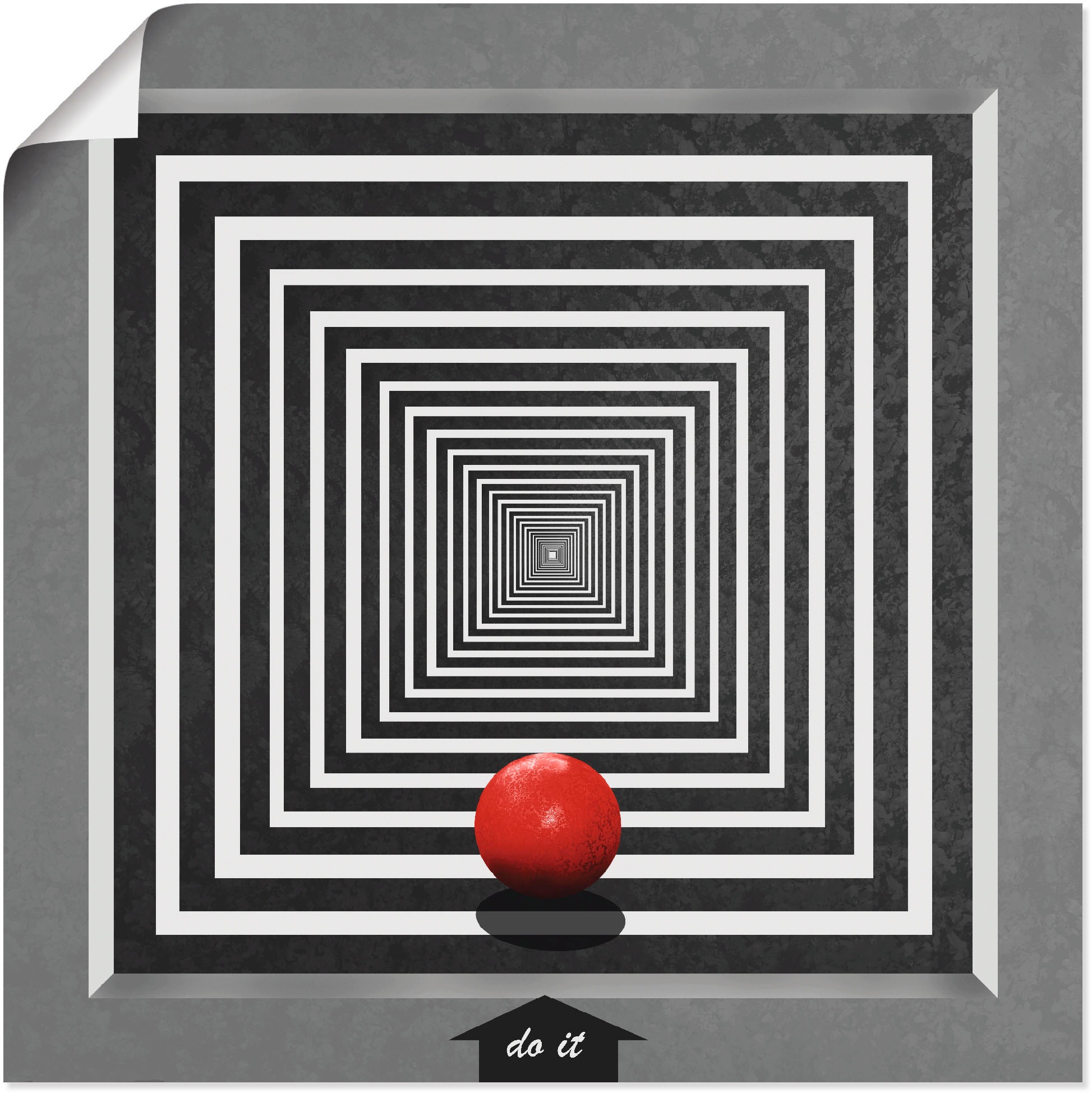 Image of Artland Wandbild »Mach es«, Muster, (1 St.), in vielen Grössen & Produktarten -Leinwandbild, Poster, Wandaufkleber / Wandtattoo auch für Badezimmer geeignet bei Ackermann Versand Schweiz