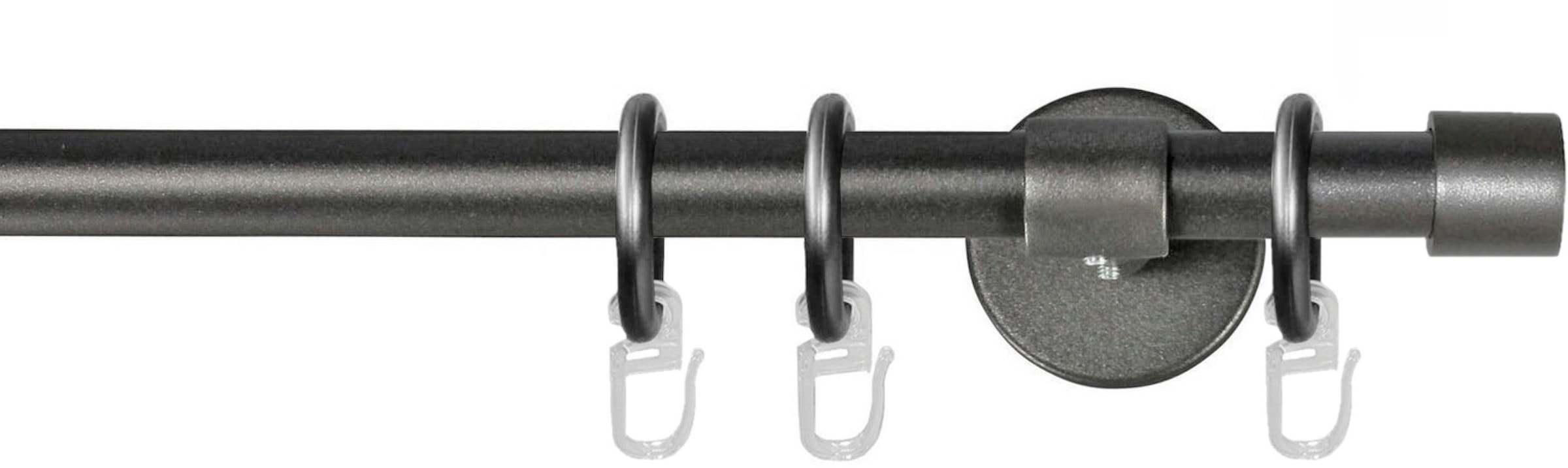 Image of GARESA Gardinenstange "RUSTIKA" Ø 16 mm 1 läufig-läufig Wunschmasslänge rustikale Vorhanggarnitur, verlängerbar, m. Ringe, Endkappe