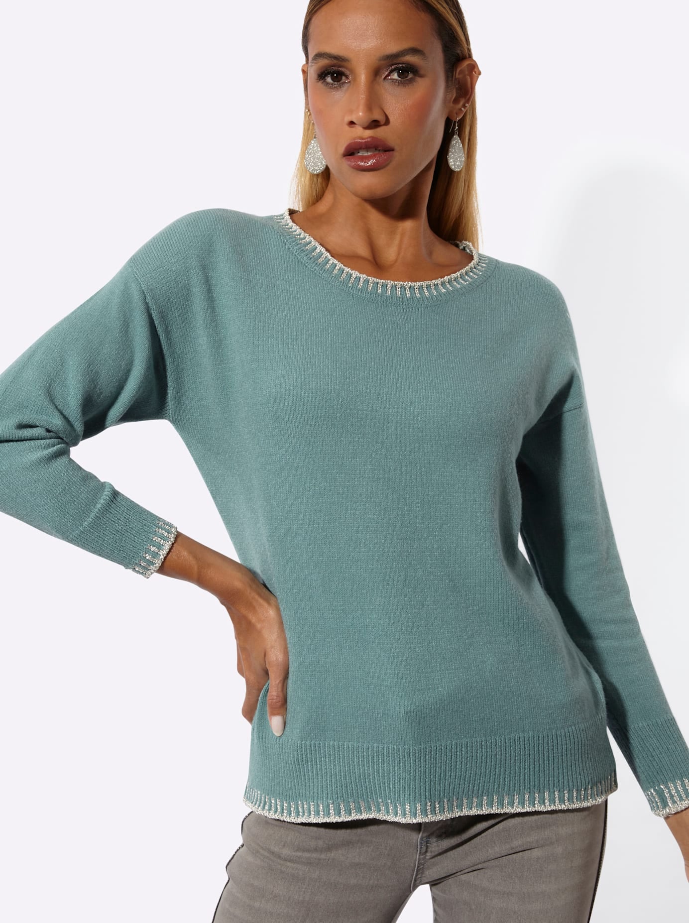 creation L Rundhalspullover »Modal-Mix-Pullover«
