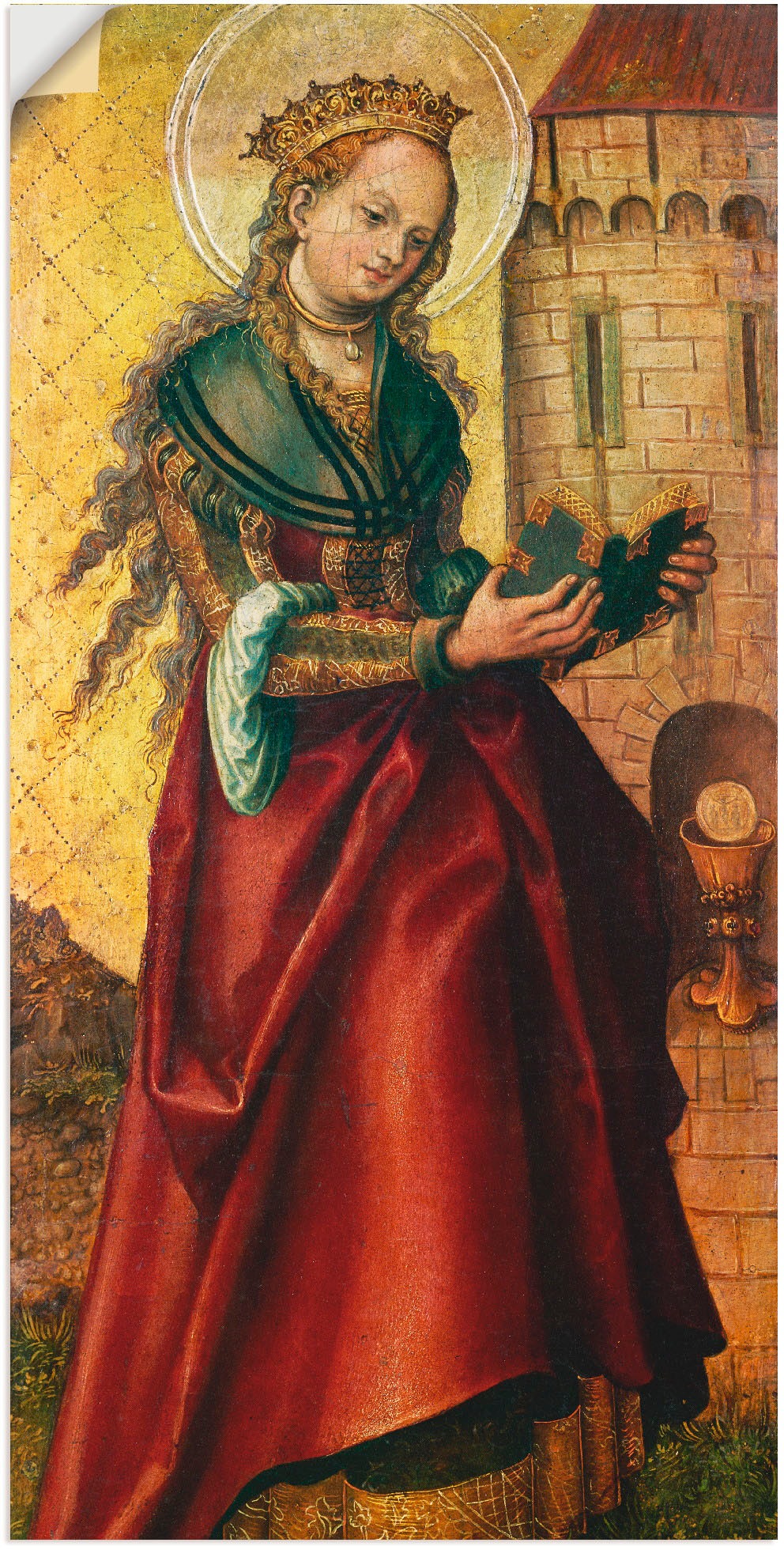 Image of Artland Wandbild »Die heilige Barbara.«, Frau, (1 St.), in vielen Grössen & Produktarten -Leinwandbild, Poster, Wandaufkleber / Wandtattoo auch für Badezimmer geeignet bei Ackermann Versand Schweiz