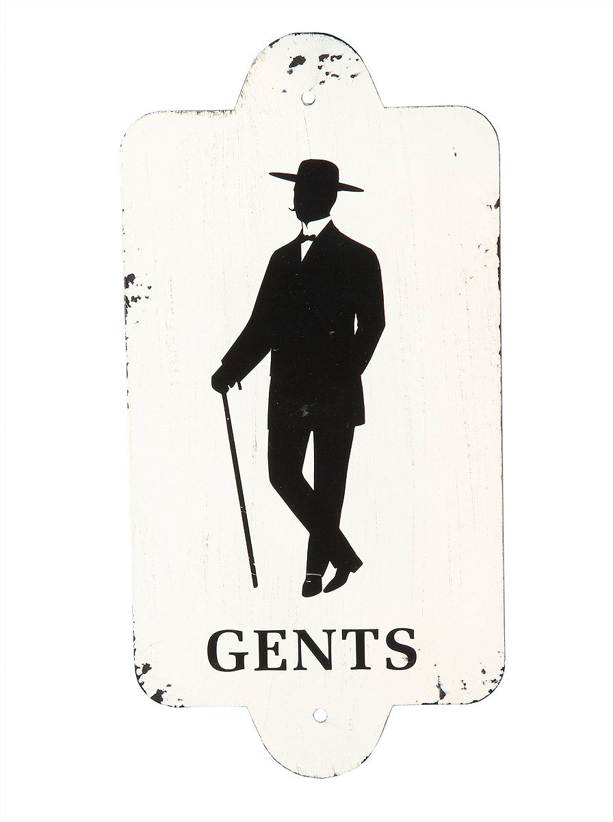 Image of Ambiente Haus Metallbild "Metallbild - Gentlemen 28x14cm" 1 Stk. tlg.