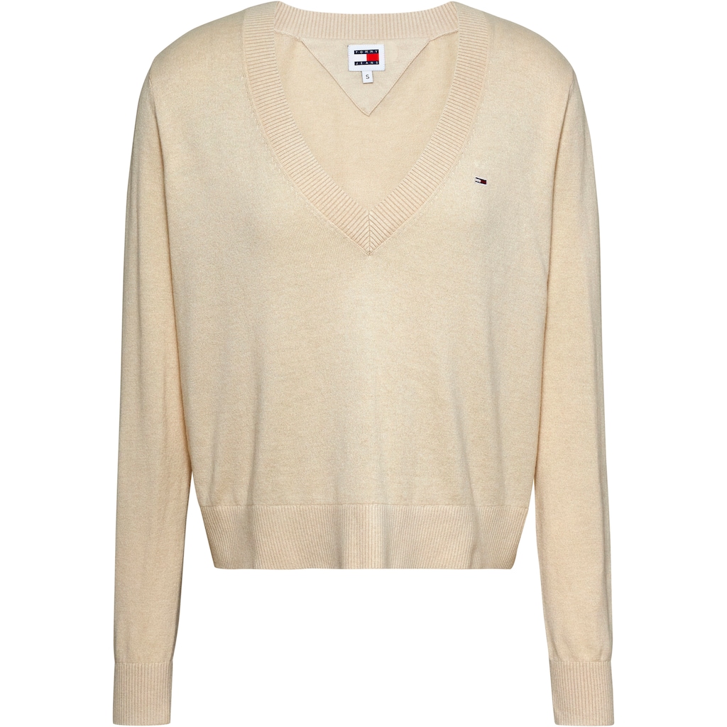Tommy Jeans V-Ausschnitt-Pullover »TJW ESSENTIAL VNECK SWEATER EXT«