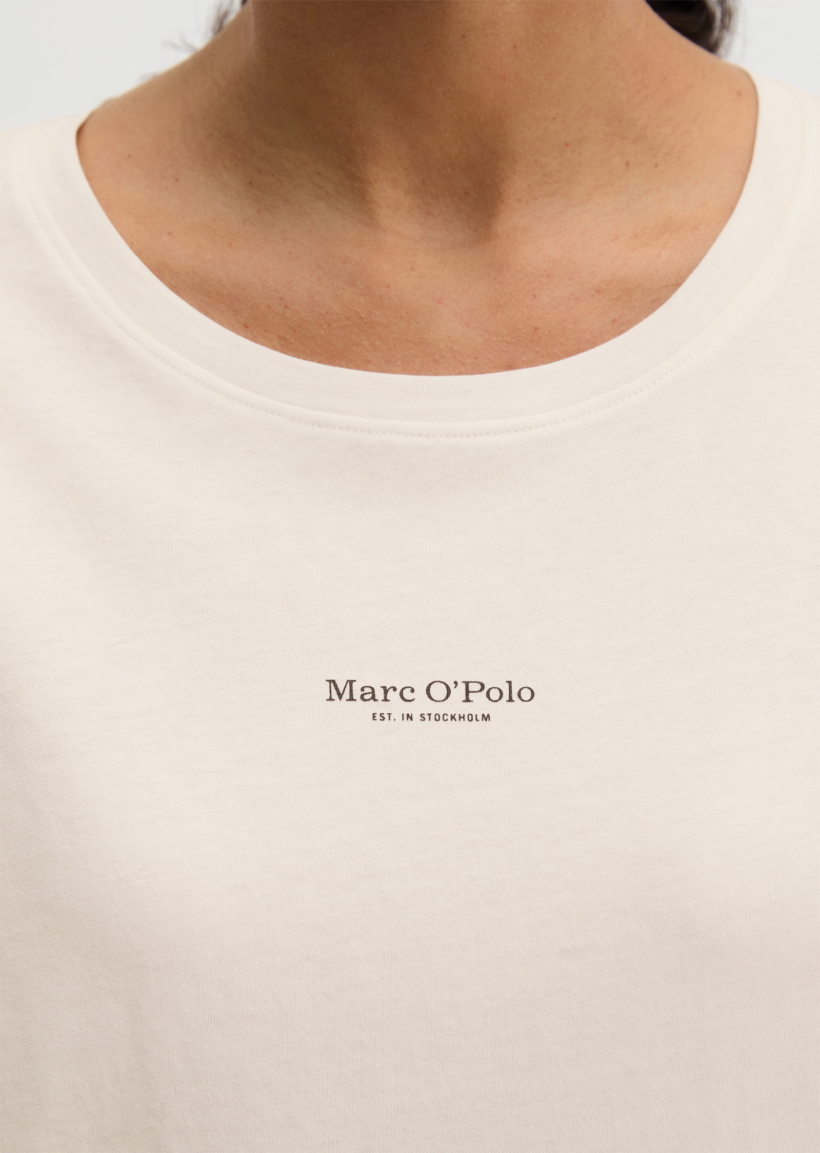 Marc O'Polo Pyjamaoberteil »Mix N Match Cotton Top LS« mit Rundhalsausschnitt und langen Ärmeln