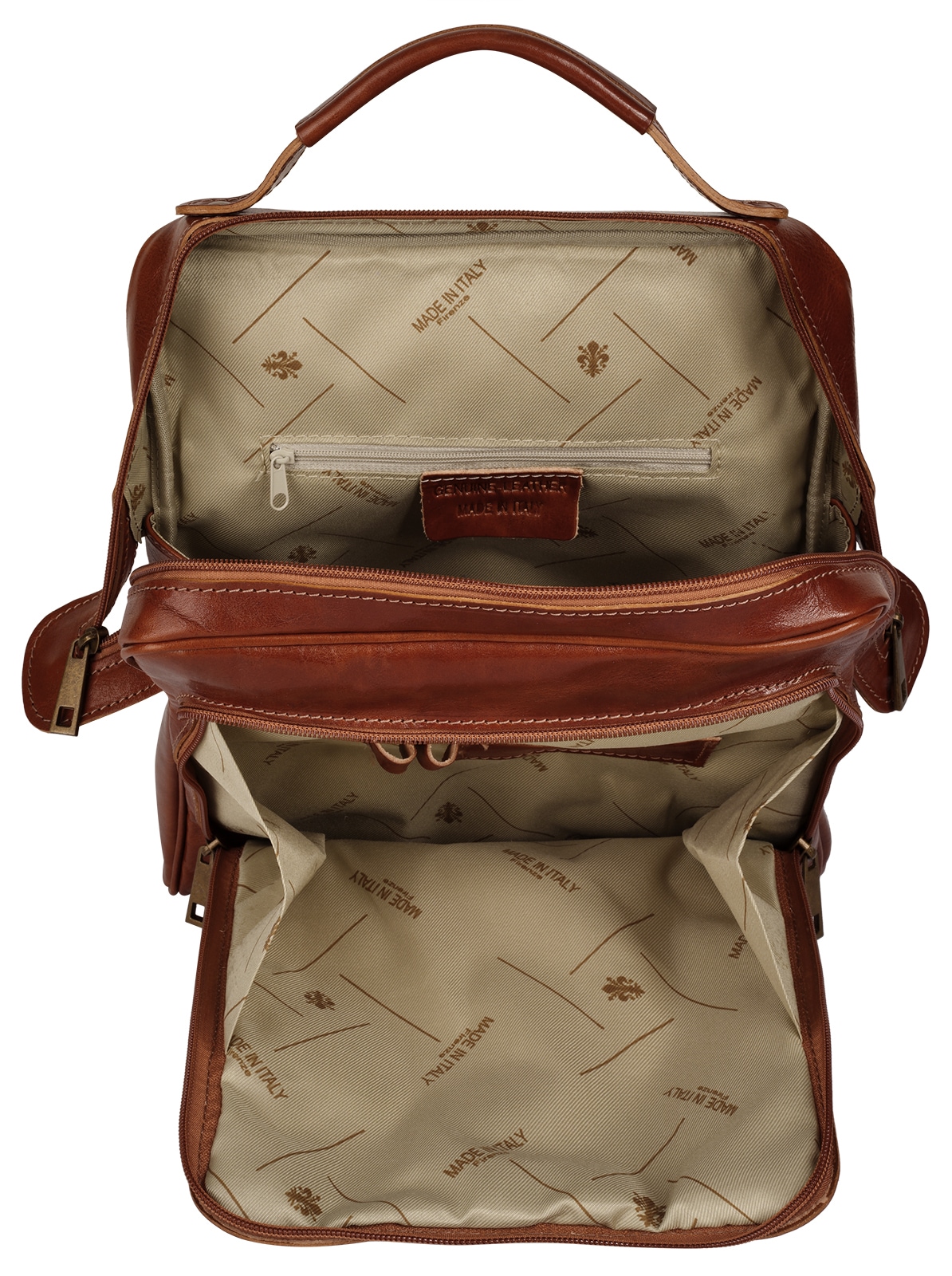 Piké Sac à dos de ville »PIKÉ Damen echt Leder, Made in Italy« cuir véritable, fabriqué en Italie