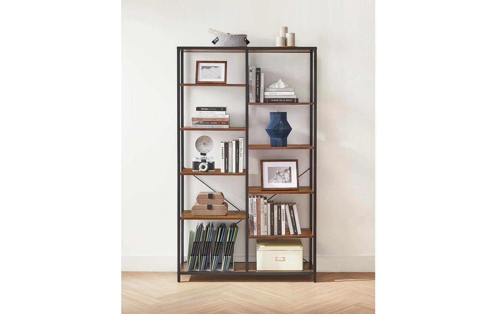 VASAGLE Regal »100 x 30 x 17 cm, Braun/Schwarz«
