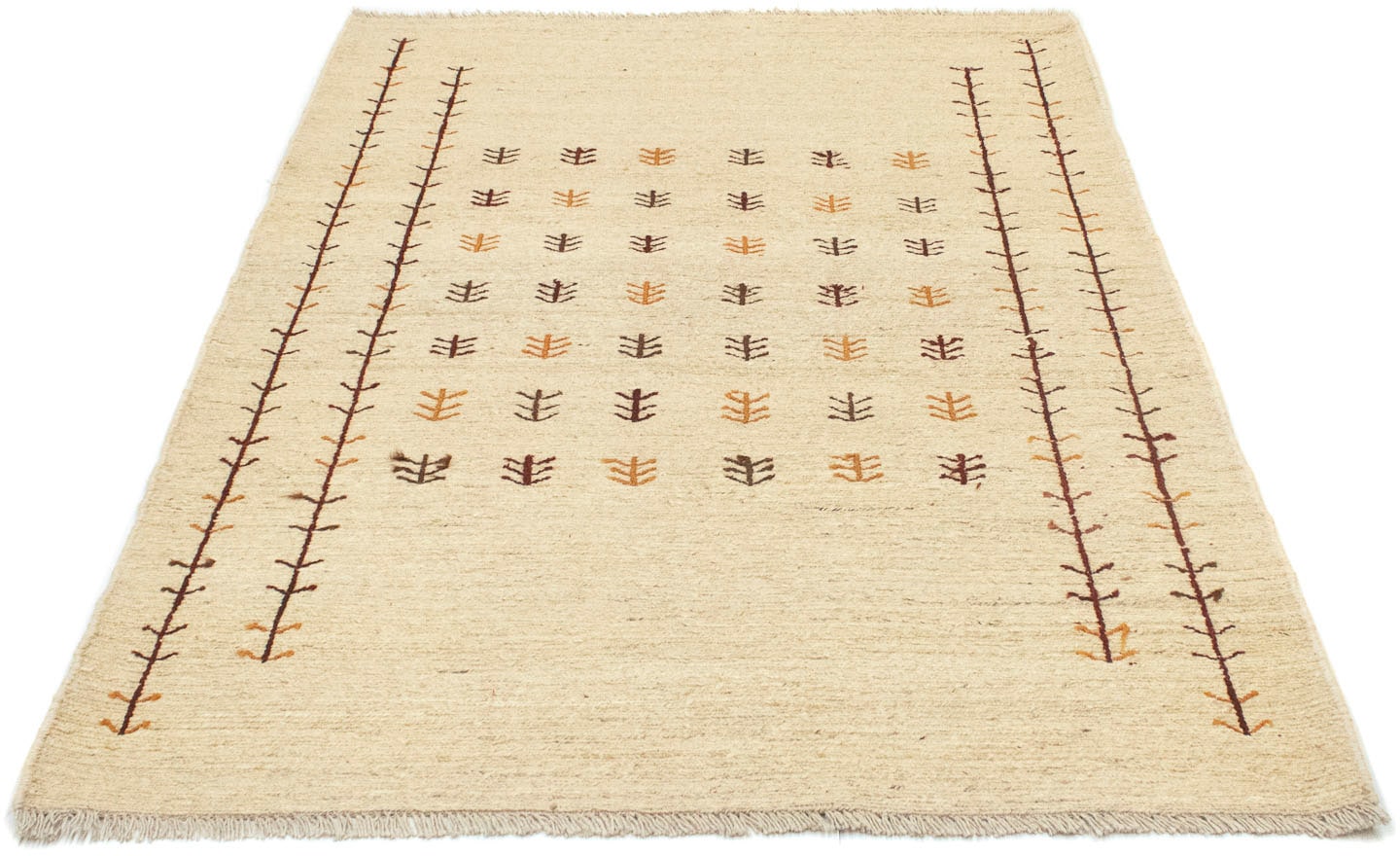 morgenland Wollteppich »Gabbeh Teppich handgeknüpft rechteckig, beige«, kaufen handgeknüpft