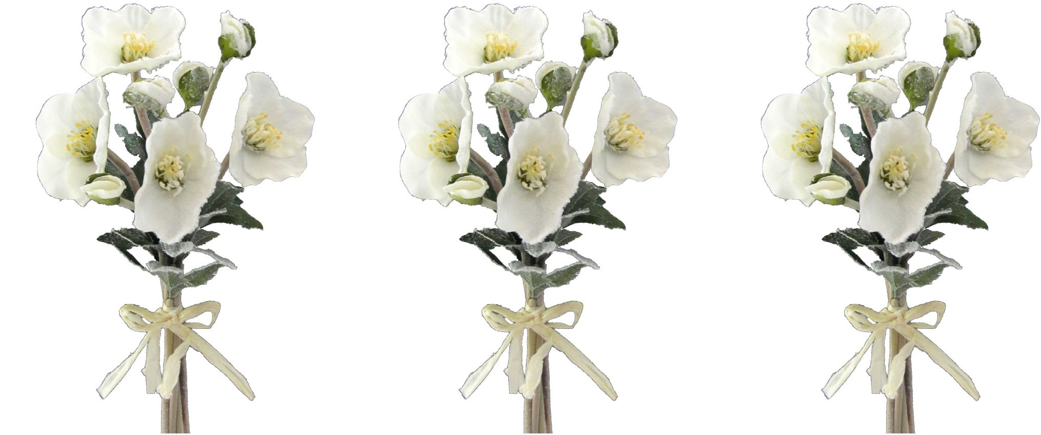 Image of Creativ green Kunstblume, (3 St., 3 Stück), mit künstlichem Schnee bedeckt bei Ackermann Versand Schweiz