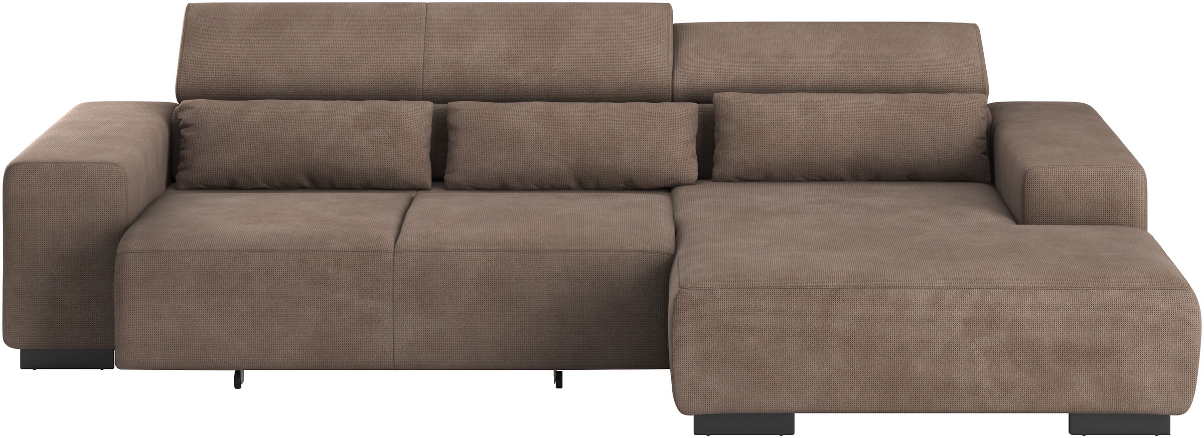 COTTA Ecksofa »Side L-Form, mit Kopfteilverstellung & 3 Nierenkissen«, optional motorische Sitztiefenverstellung