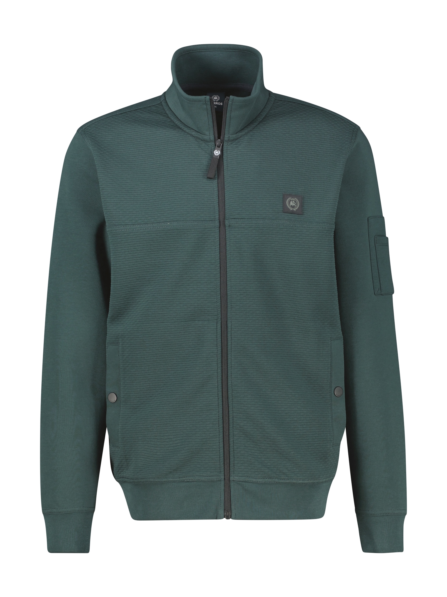 LERROS Sweatjacke mit Stehkragen und Reissverschluss