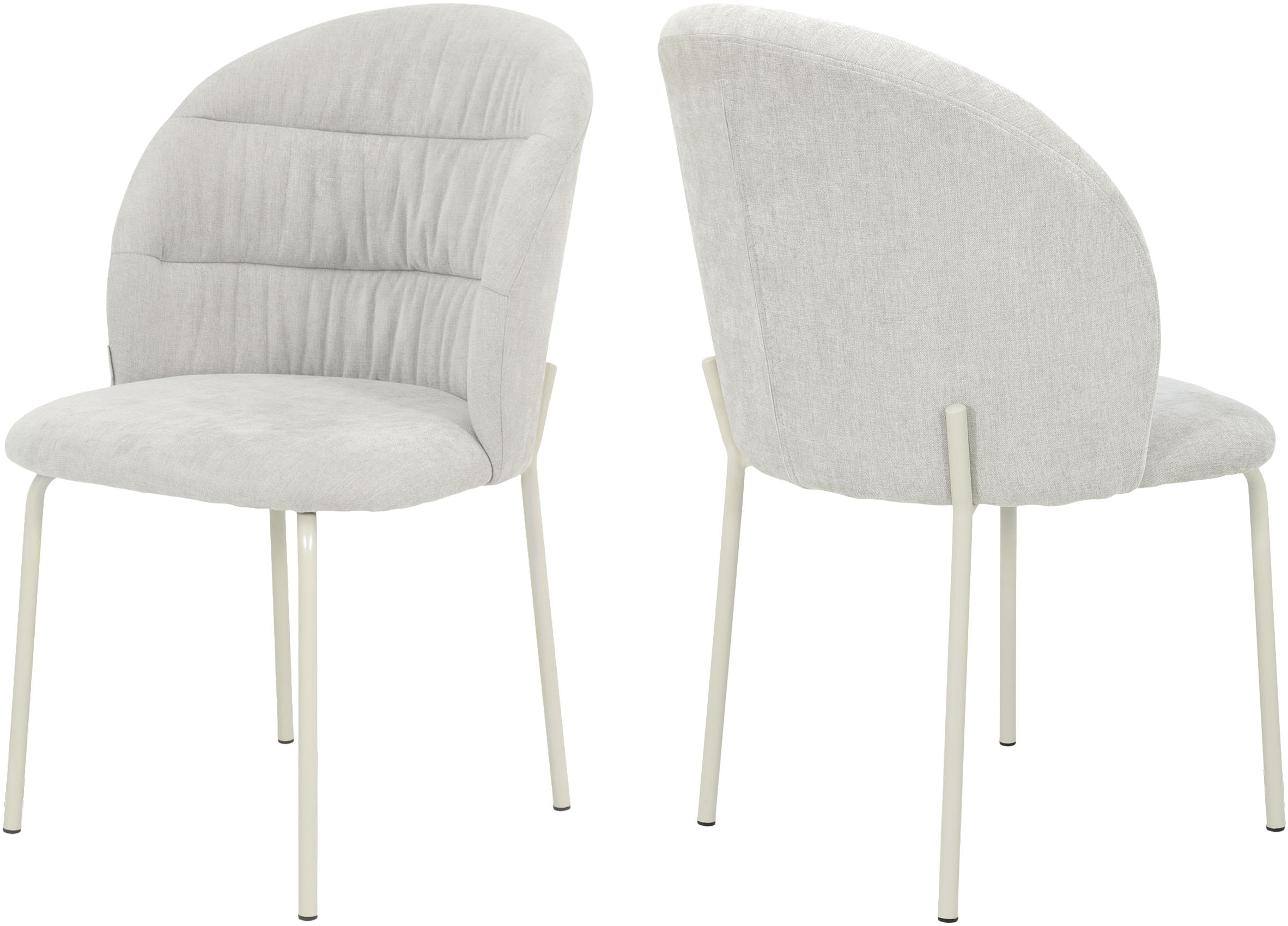 Image of TOM TAILOR HOME 4-Fussstuhl "LEAF CHAIR" (Set) 2 Stk.4-Fussgestell, Raffung in der Rückenlehne