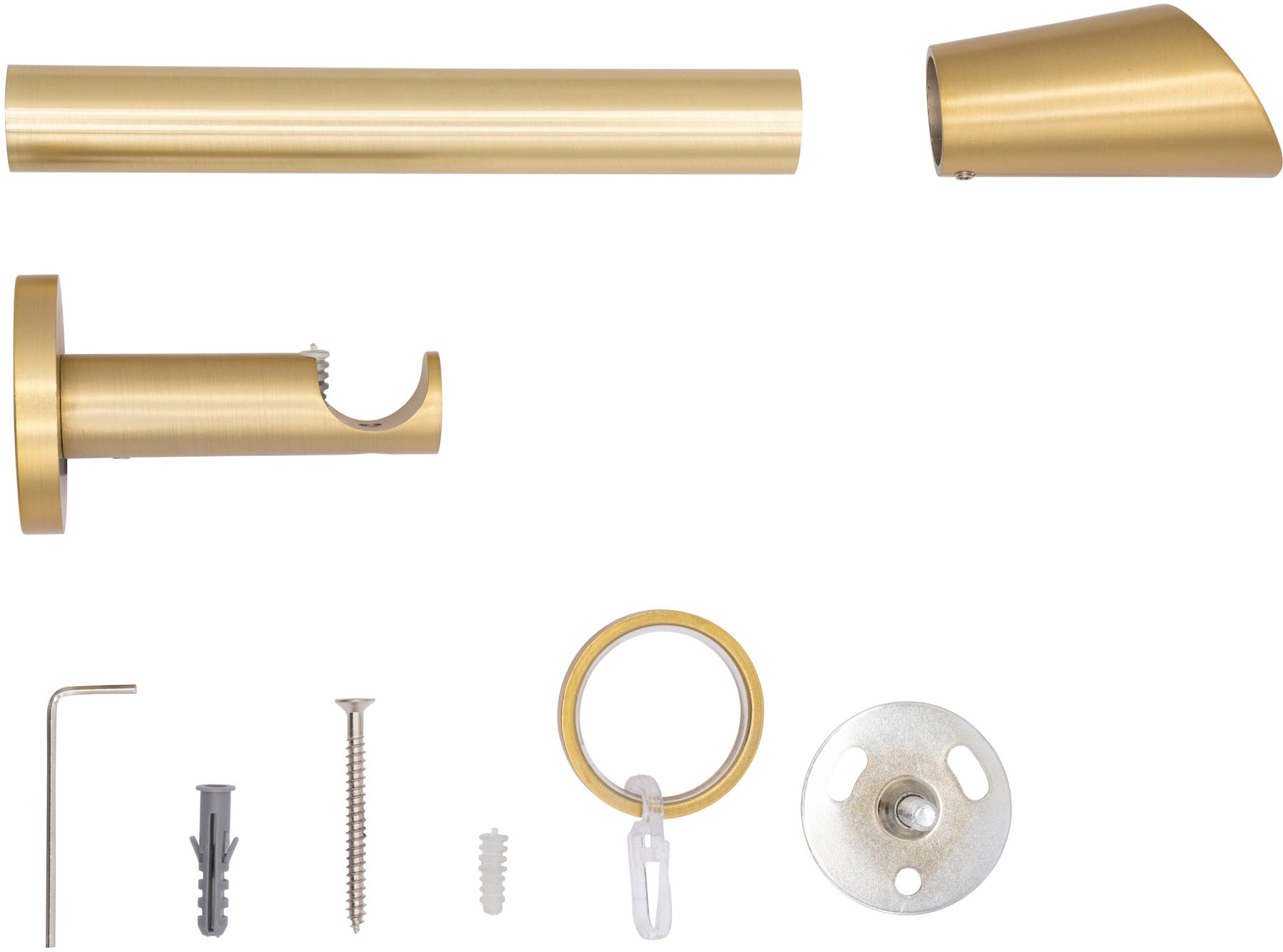 mydeco Gardinenstange »20mm Rag Wandträger 6,5 cm«, 1 läufig-läufig, Fixmass