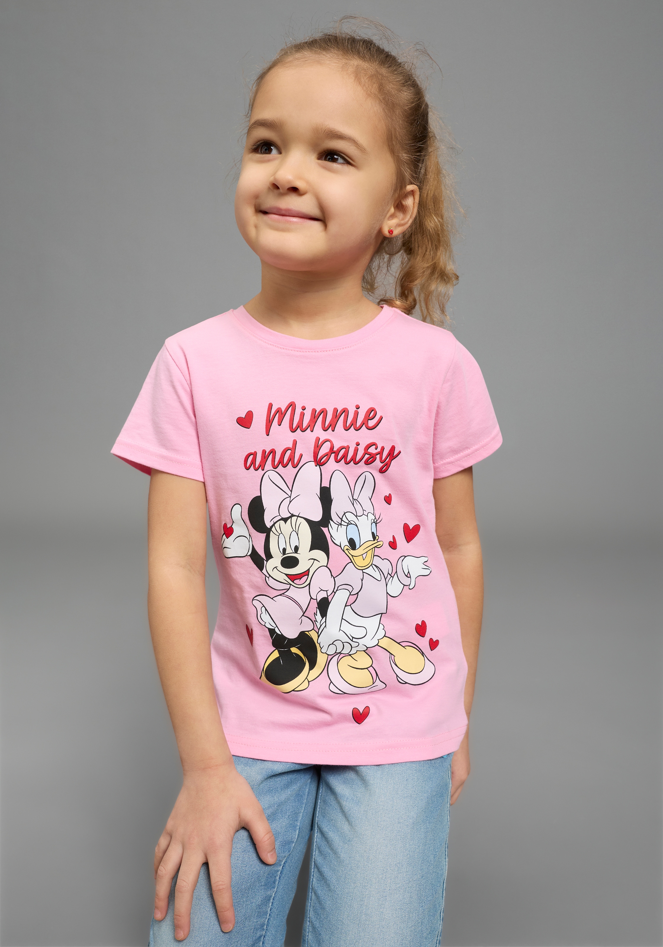 Image of KIDSWORLD T-Shirt "MINNIE & DAISY - Disney Shirt" modischer Stil, Kurzarm, auch in grossen Grössen, aus Baumwolle