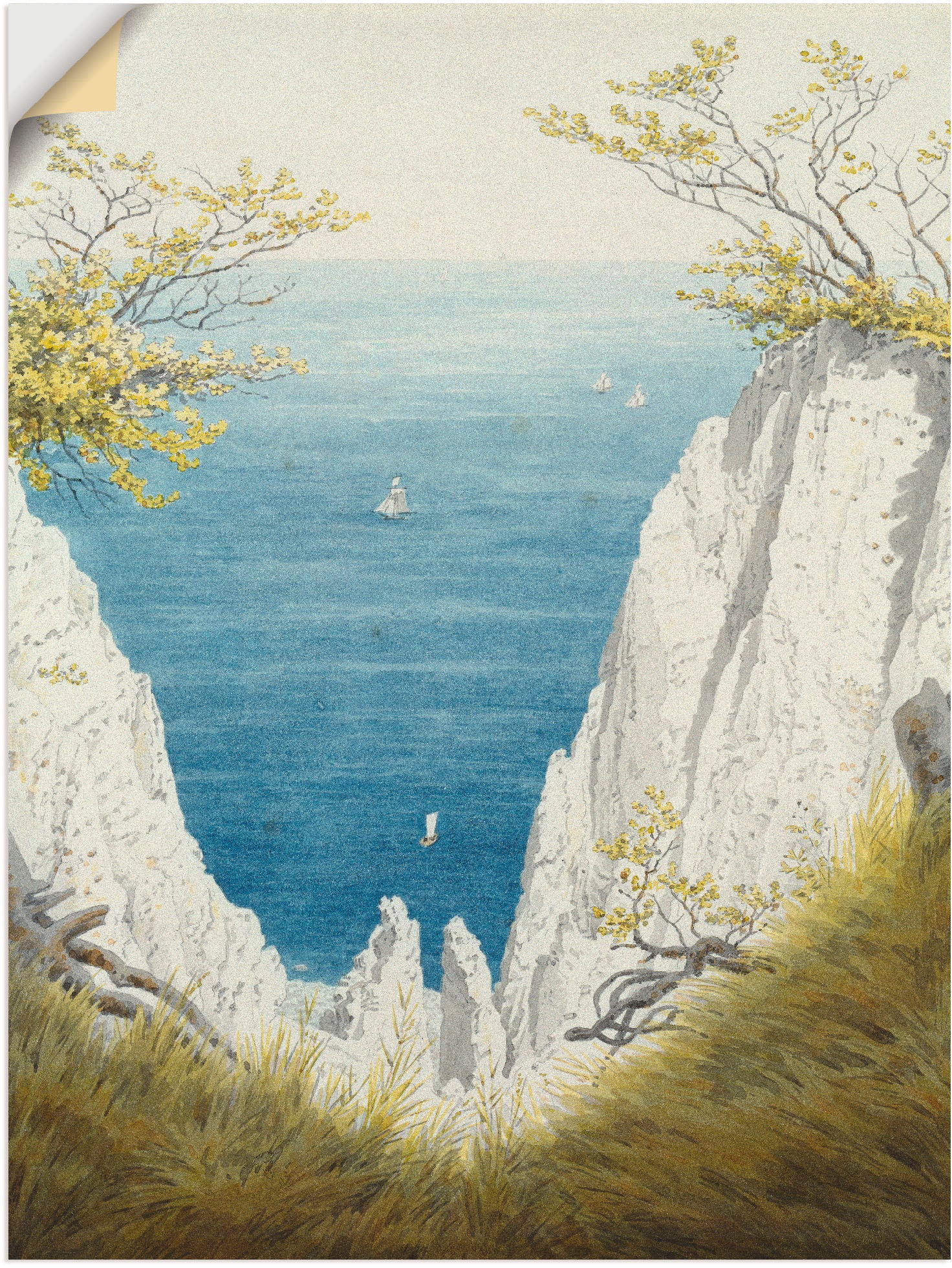 Image of Artland Wandbild »Kreidefelsen auf Rügen. 1825/26.«, Felsen, (1 St.), in vielen Grössen & Produktarten - Alubild / Outdoorbild für den Aussenbereich, Leinwandbild, Poster, Wandaufkleber / Wandtattoo auch für Badezimmer geeignet bei Ackermann Versand Schwe