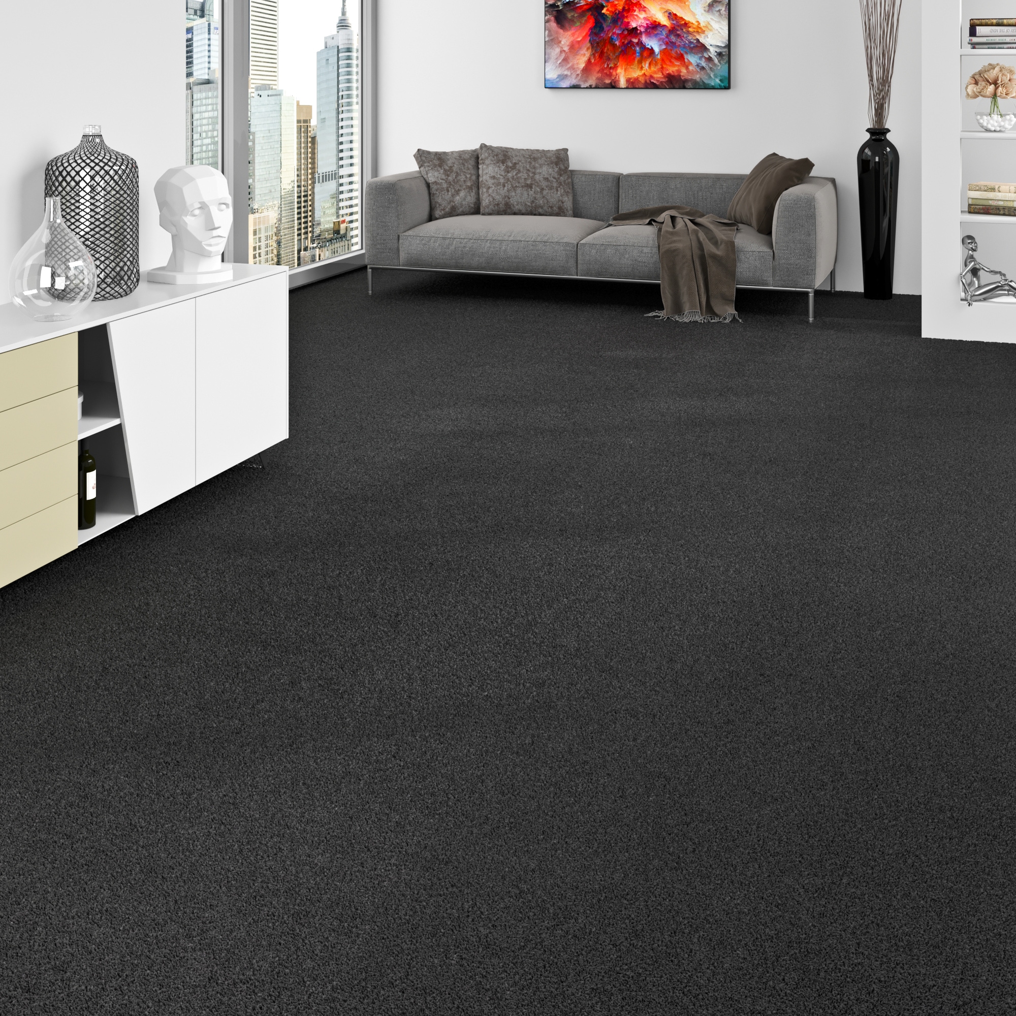my home Teppichboden »Zephyra, Schlinge, Made in Netherlands«, rechteckig, 8 mm Höhe, Uni Farben, Breite 400 cm, Schlinge, strapazierfähig