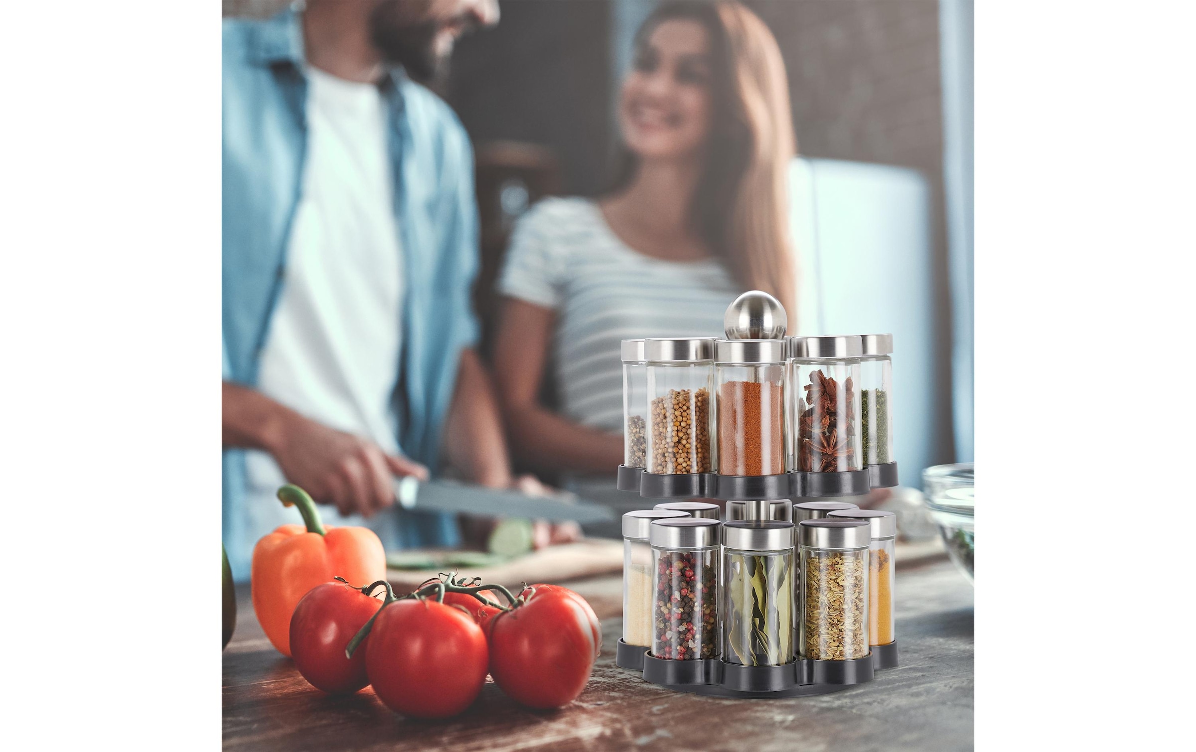 relaxdays Etagère à épices »16er Set«