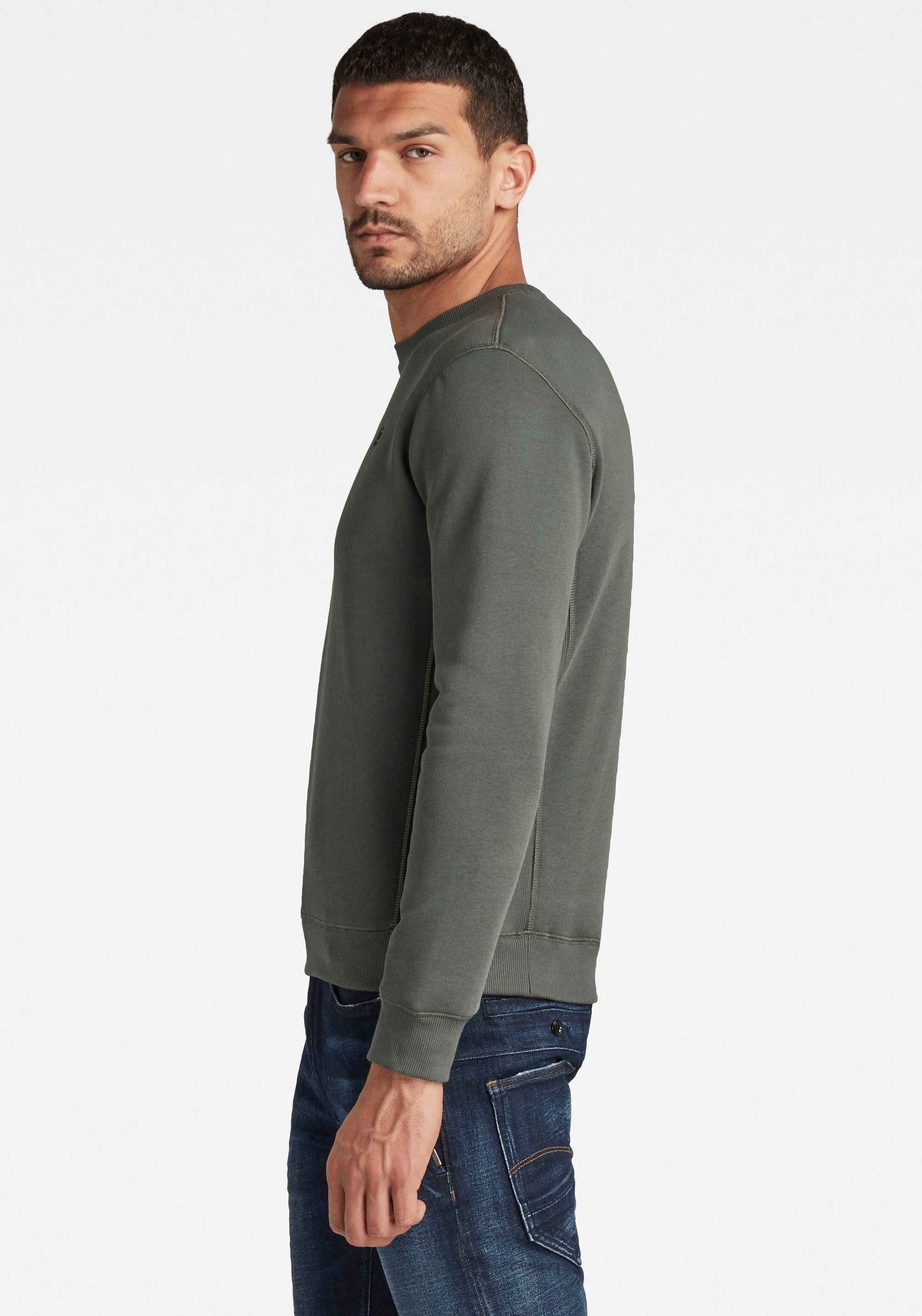 G-STAR Sweatshirt »Premium Core Pacior Sweat«, mit Ripp-Seiteneinsätzen