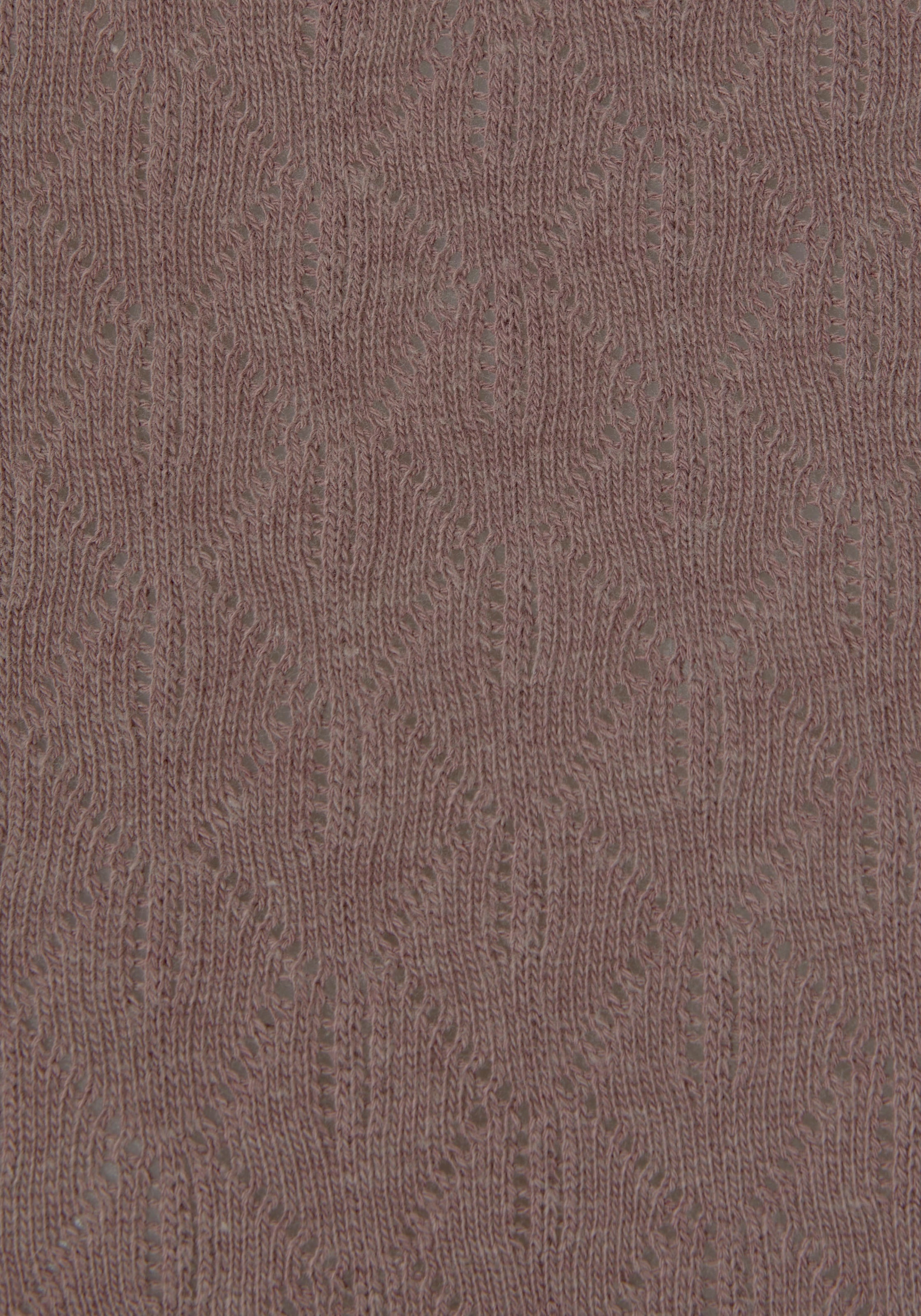 Vivance Langarmshirt »mit modischem Ajour-Muster« aus weichem Baumwollstrick