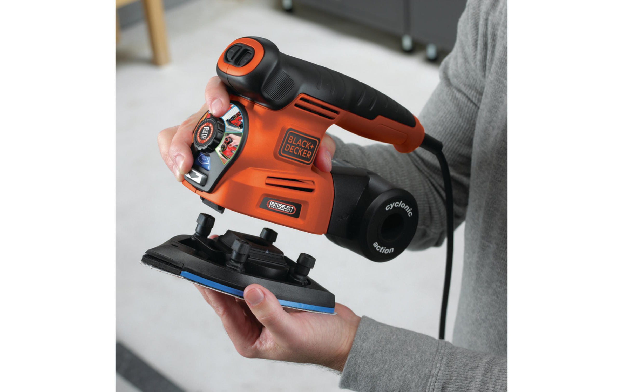 Black + Decker Multischleifer »Multischleifer, Black & Decker, »KA280K Netzbetrieb««, (Set), Werkzeugloser Schleifplattenwechsel