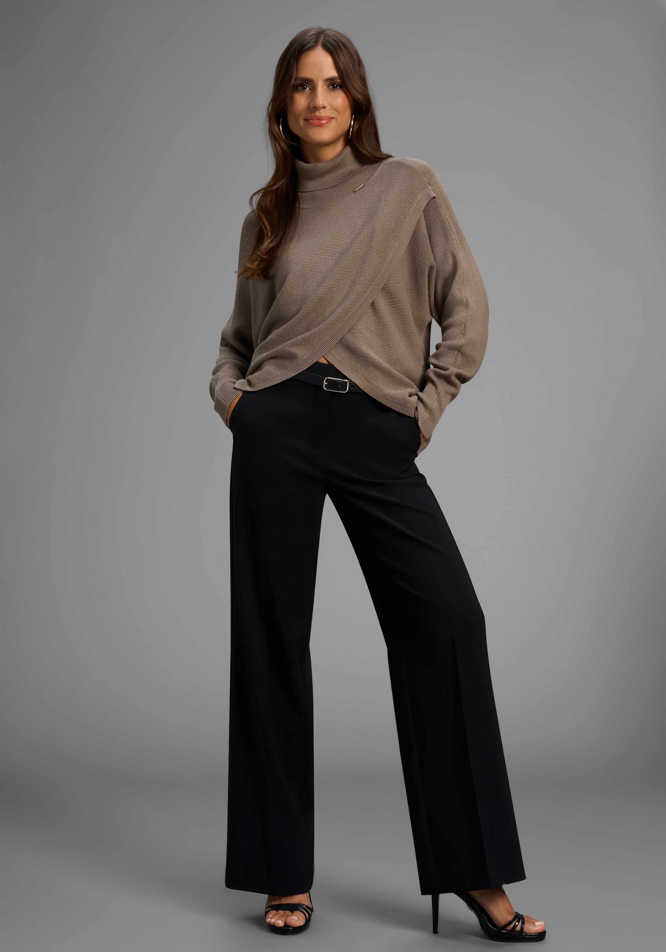 Bruno Banani Pull à col roulé mit Wickel-Optik - NEUE KOLLEKTION