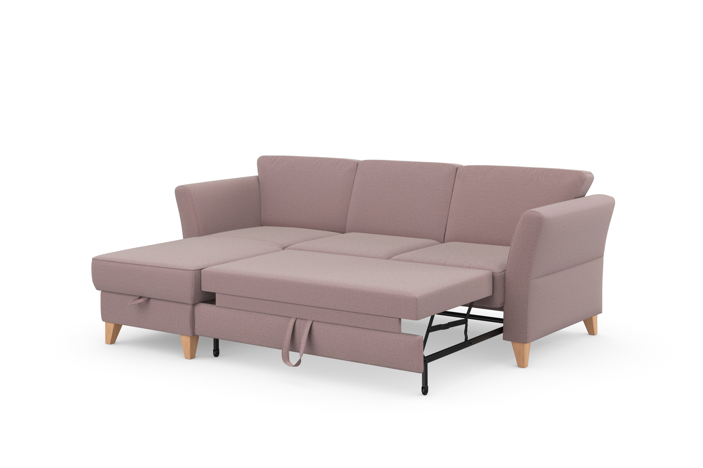sit&more Ecksofa »Visby L-Form«, Wahlweise mit Bettfunktion und Bettkasten, frei im Raum stellbar