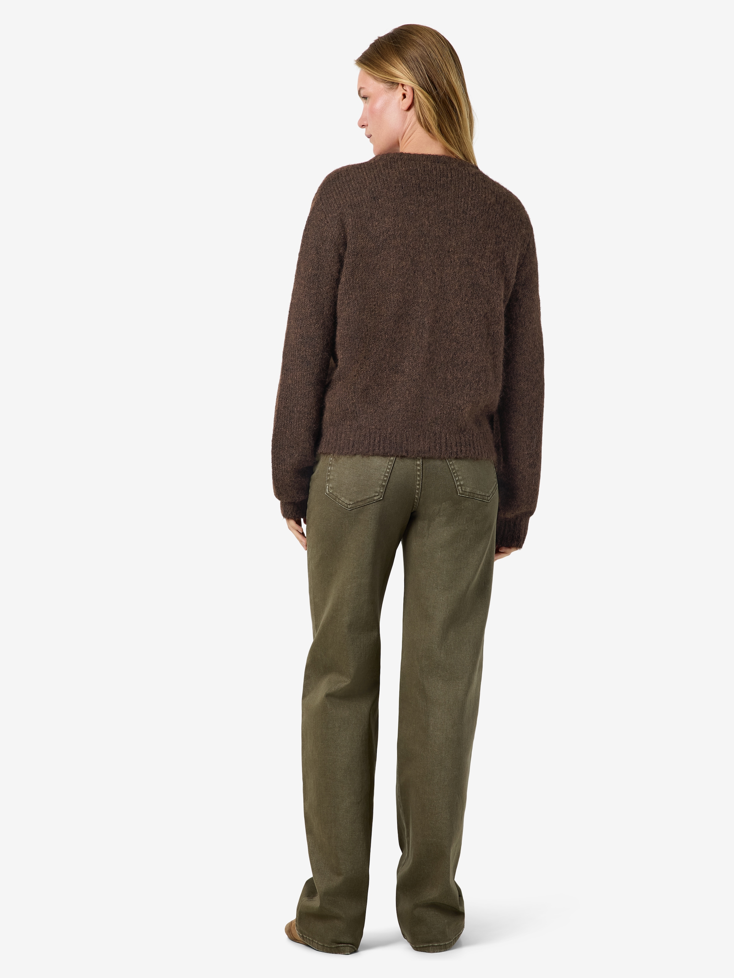 Noisy may Strickjacke »NMSUTTON L/S O-NECK KNIT CARDI NOOS« Materialmix, relaxed fit