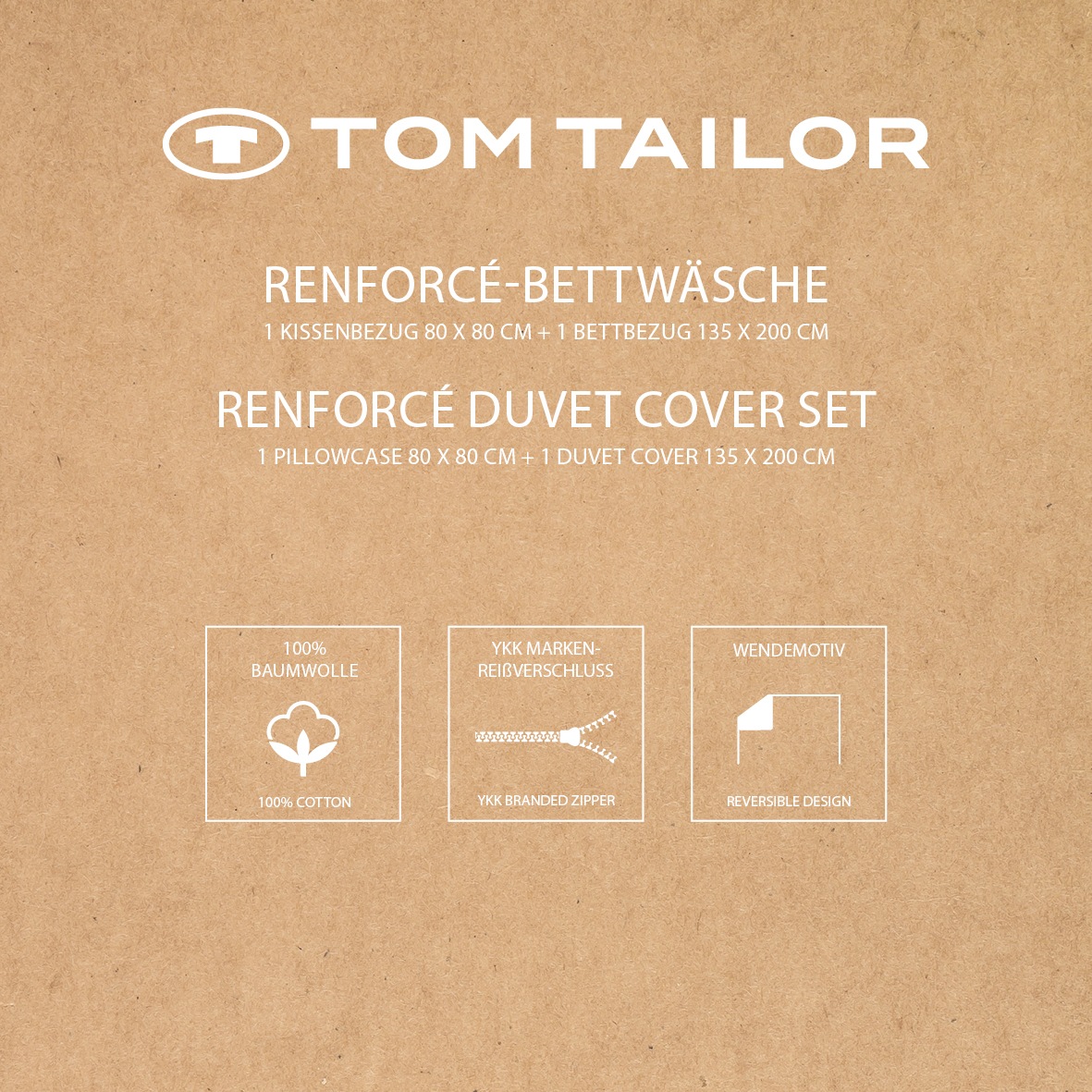 TOM TAILOR HOME Linge de lit »WAVES« 2 new bedroom, étiquette tissée