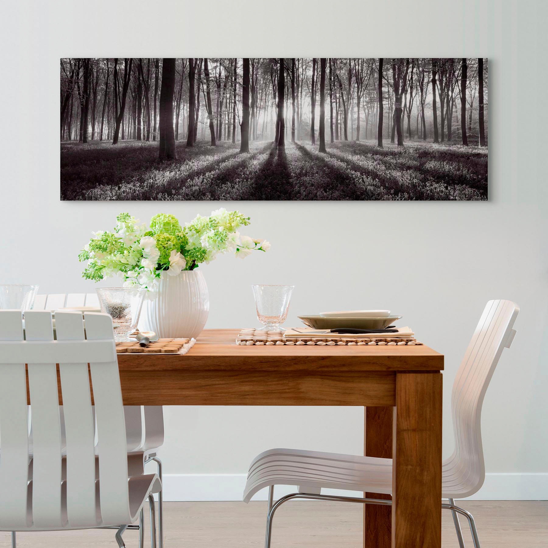 Image of Reinders! Holzbild »Deco Panel 52x156 Sunbeam Forest B/W« bei Ackermann Versand Schweiz