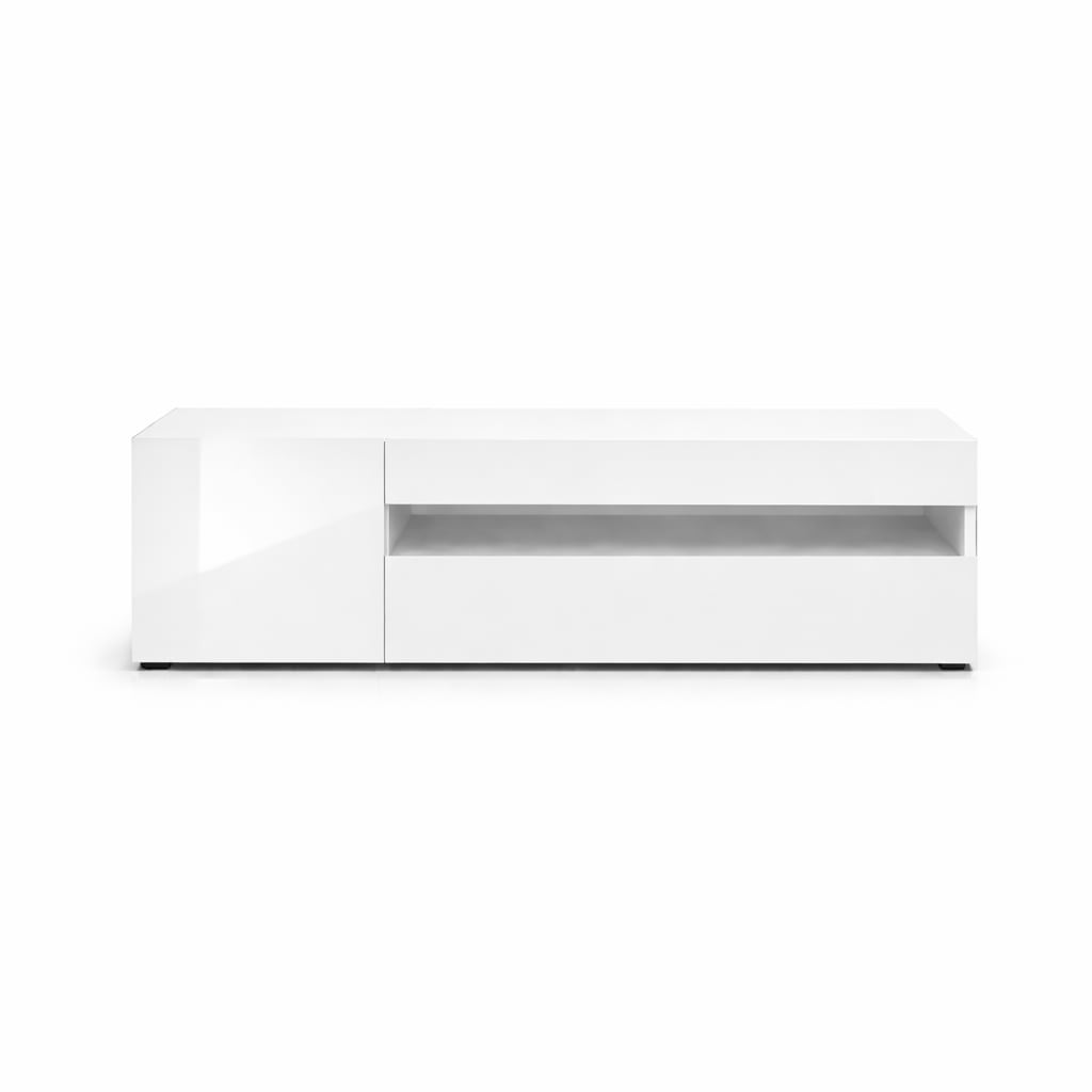 GOODproduct Lowboard »LORENZO 1, TV-Board, TV-Kommode, TV-Schrank, TV-Unterschrank, TV-Möbel« Modernes lackiertes Hochglanz TV-Board, grifflos, Breite 155 cm