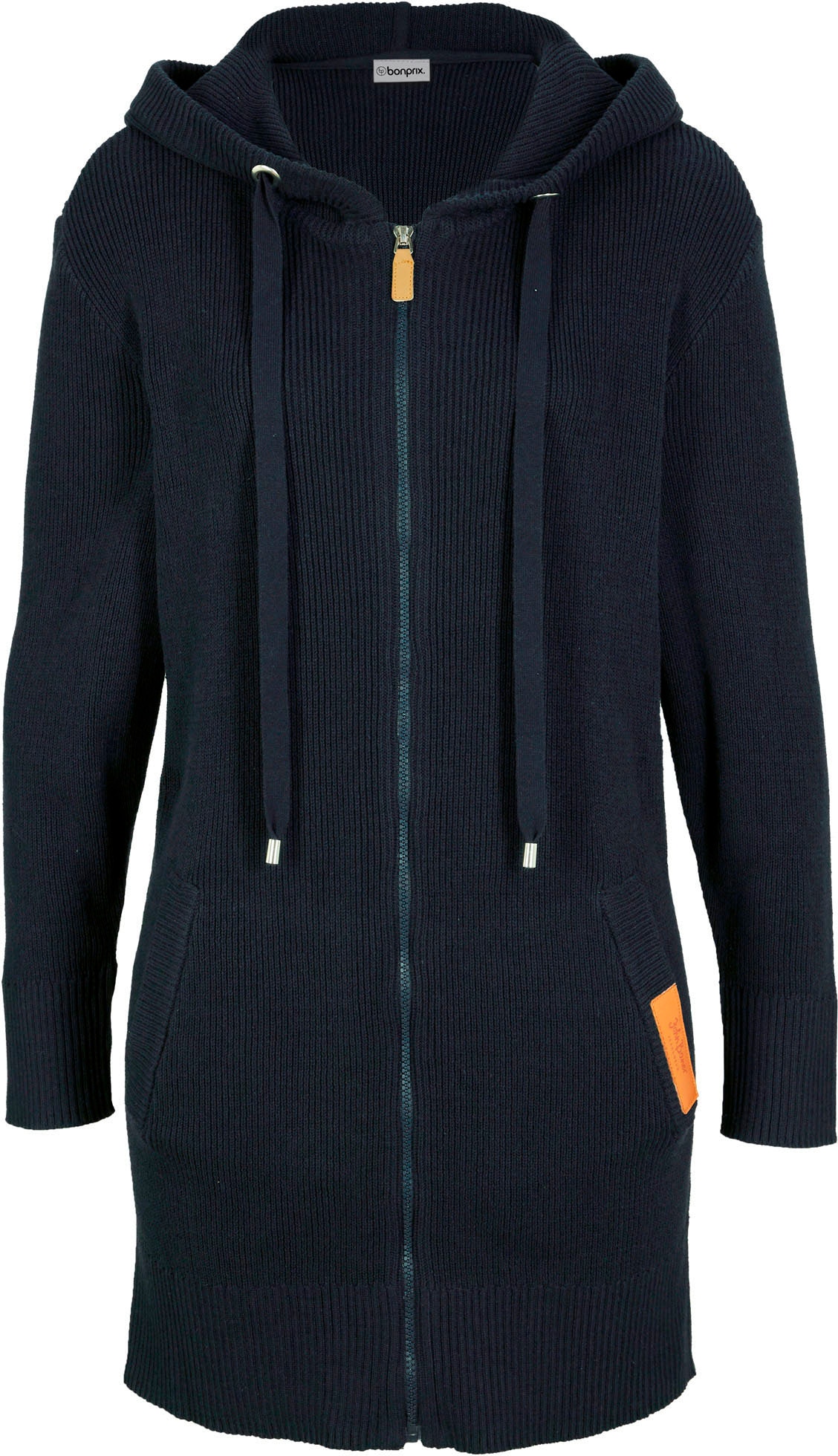 bonprix En mélange coton, coupe oversize, avec capuche, uni