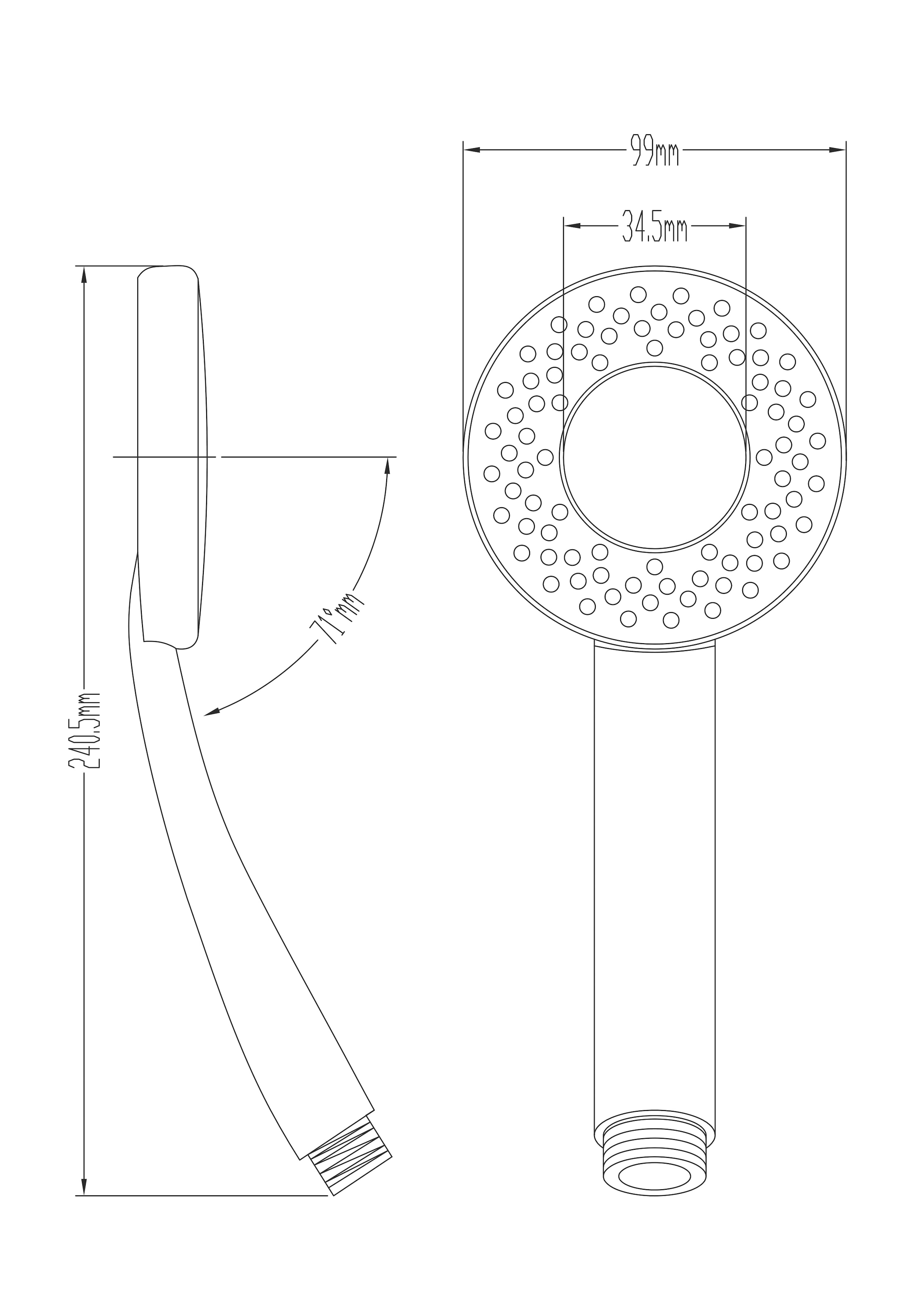 Eisl Handbrause »Rio«, Duschkopf mit Wassersparfunktion in Ringform, Chrom/Türkis