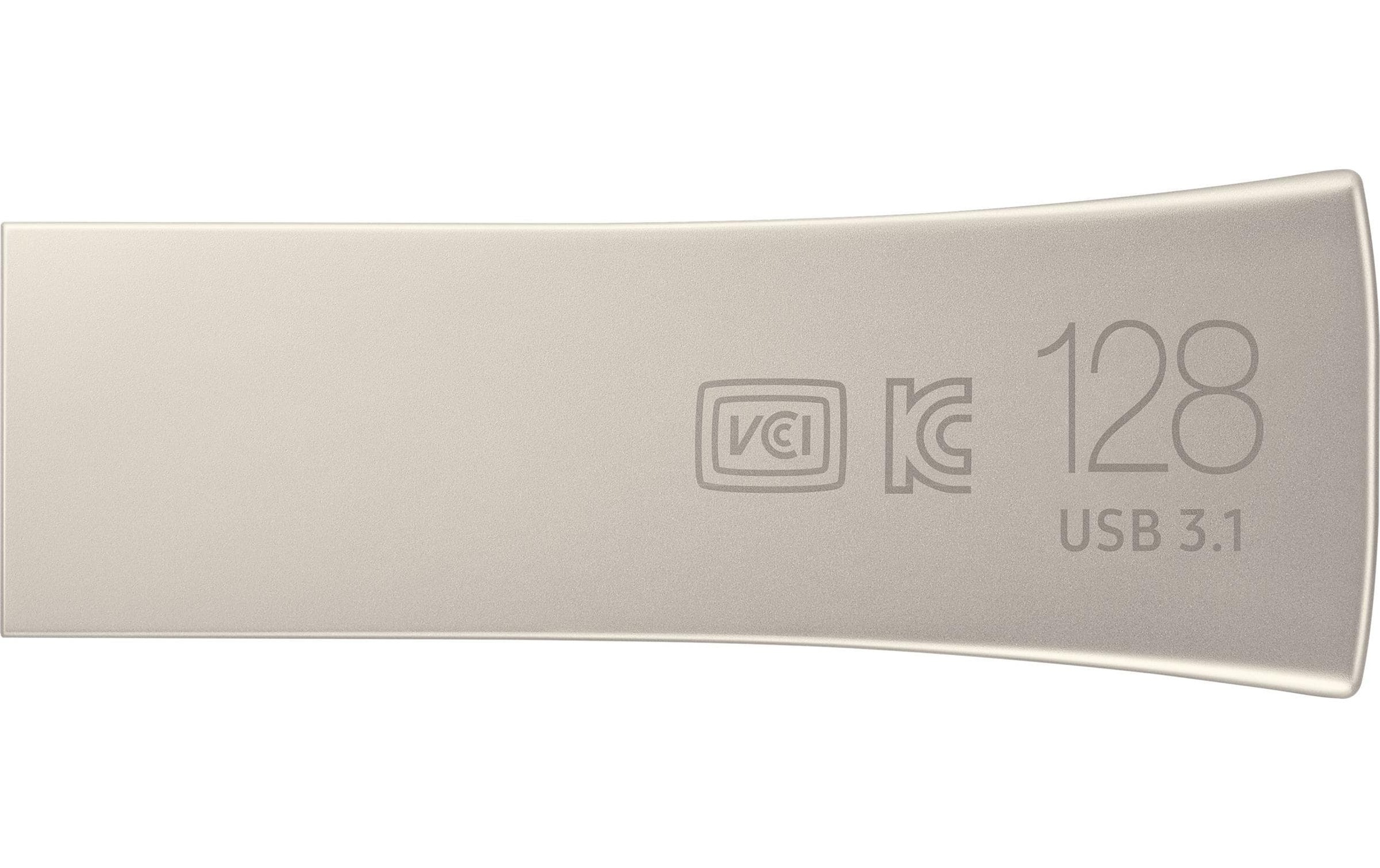 Samsung USB-Stick »USB3.1 Bar Plus Titan 128GB«, (Lesegeschwindigkeit 400 MB/s)