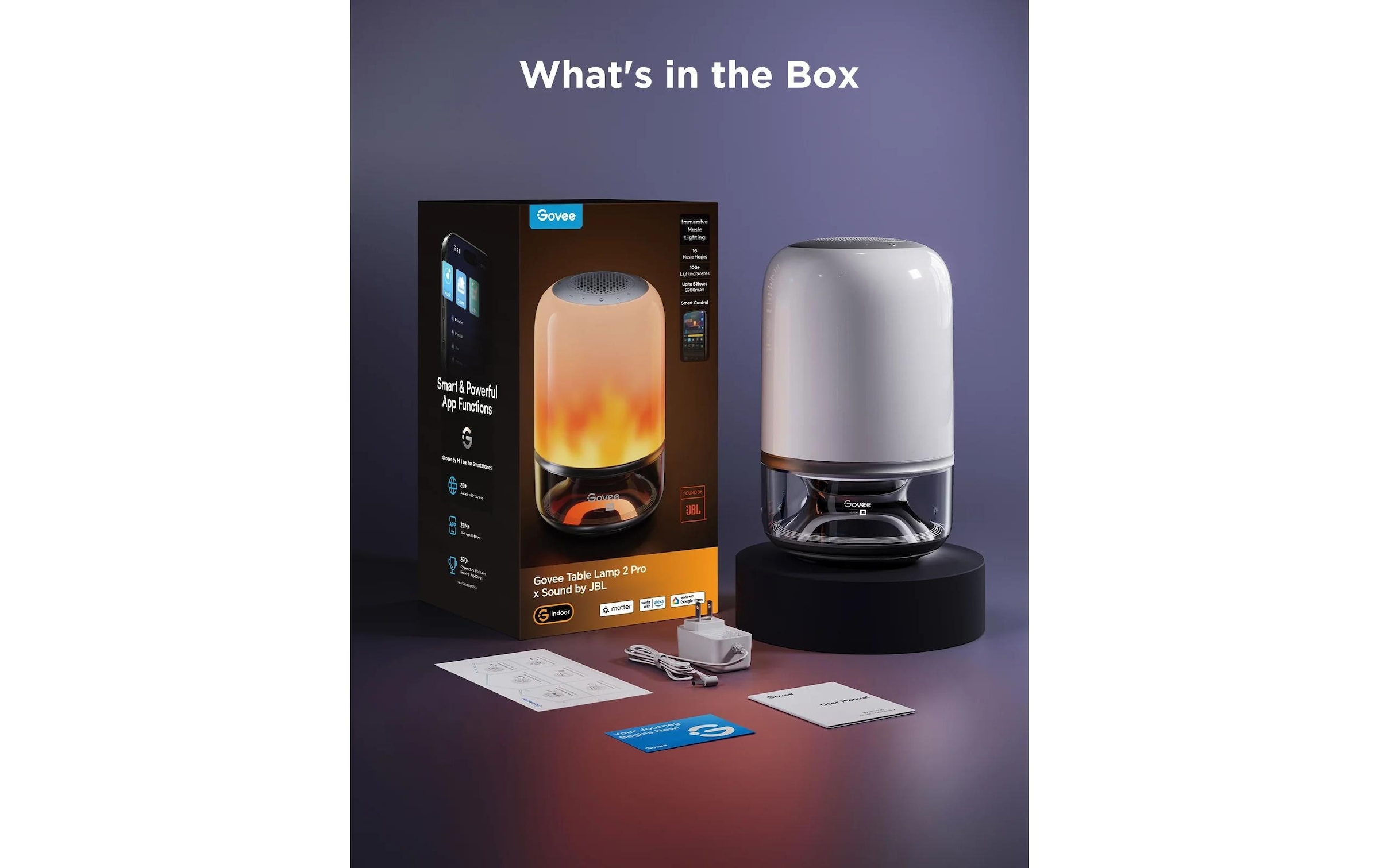 Govee Tischleuchte »2 Pro x Sound by JBL«