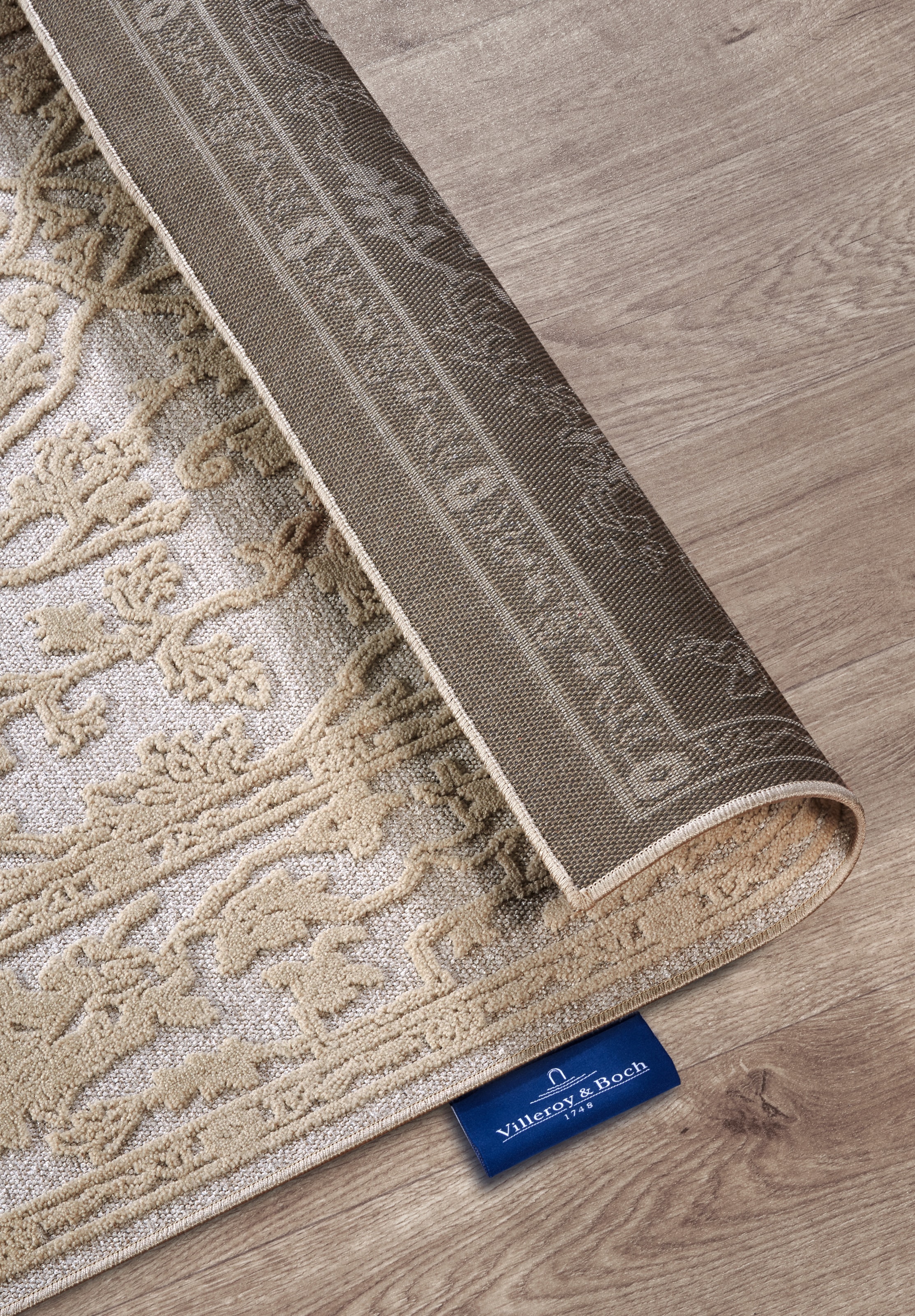 Villeroy & Boch Teppich »Ambroise«, rechteckig, 5,5 mm Höhe, Wohnzimmer, Schlafzimmer, Modern, Hoch-Tief Effekt, Flur