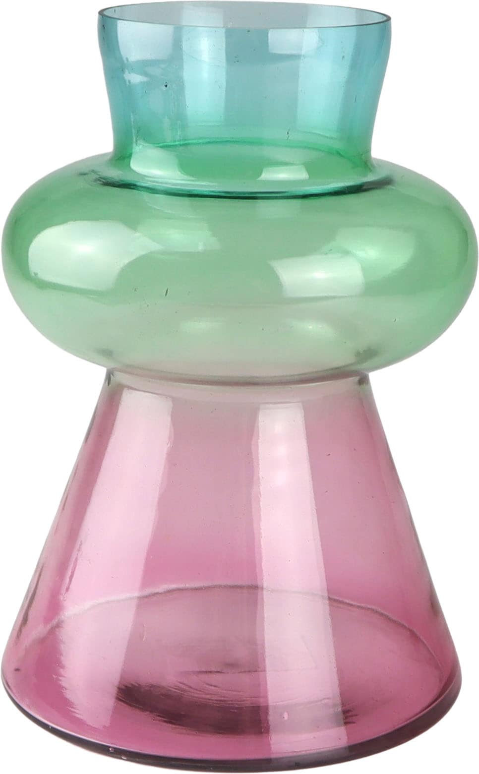 s.Oliver Dekovase »Glasvase in bunter Farbkombination: blau, grün, rosa« Tischvase im 2er Set, 3-farbiges Design in moderner Form