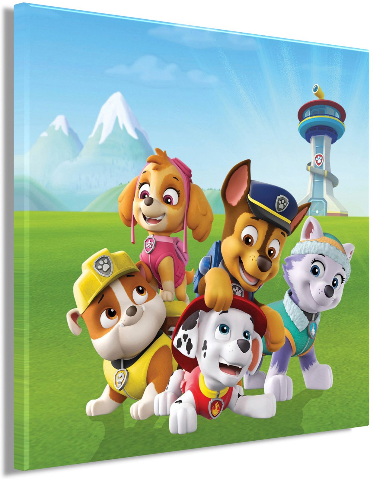 Bönninghoff Leinwandbild »Wandbild PAW PATROL 35x35 cm – Leinwandbild Keilrahmen Deko modern« Filmfiguren 1 Stk. tlg. auf Keilrahmen gespannt