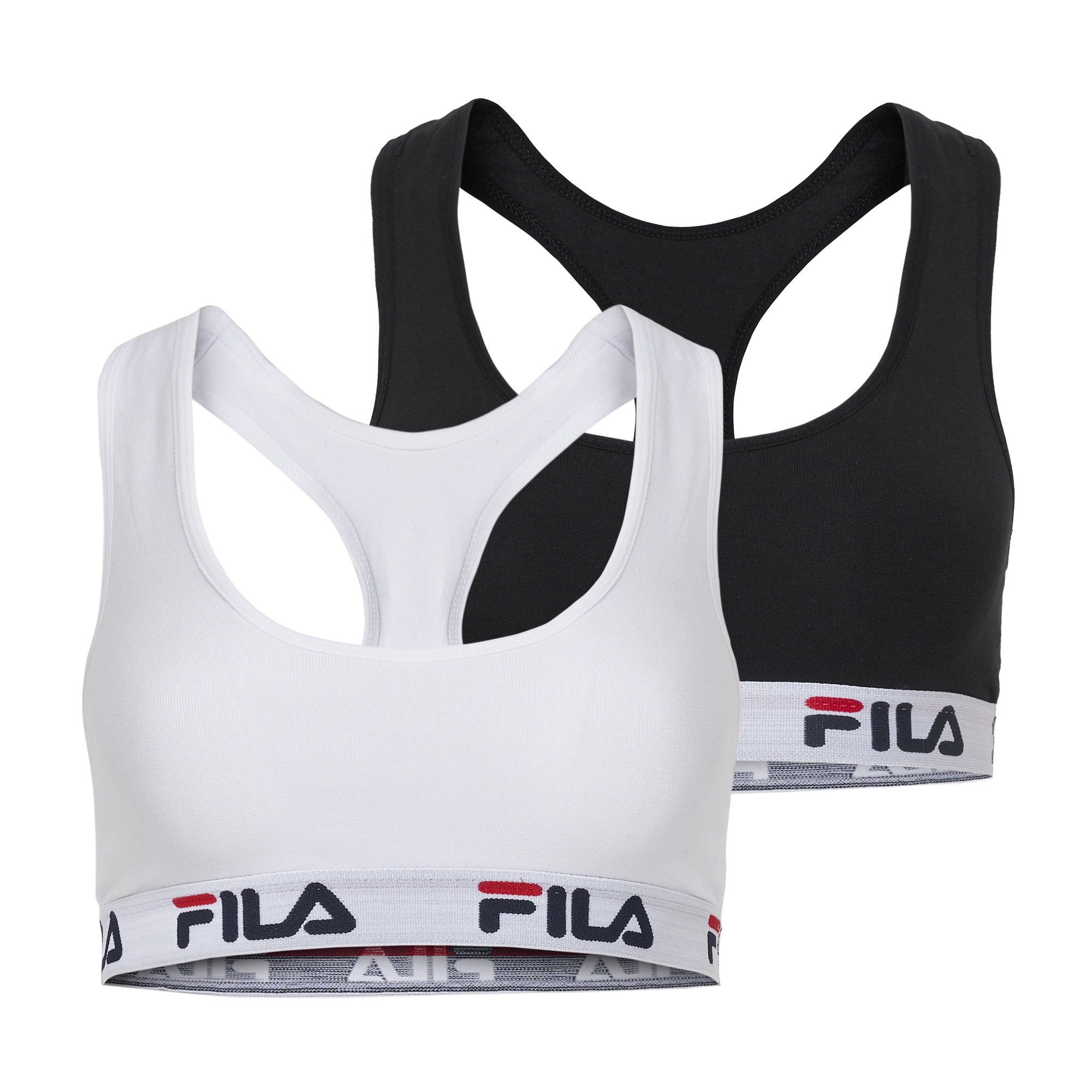 Image of Fila Sport-BH "JUNIOR GIRL BRA" 2er Pack, nahtlos, Racerback-Rücken, Unterbrustband mit Logoschriftzug