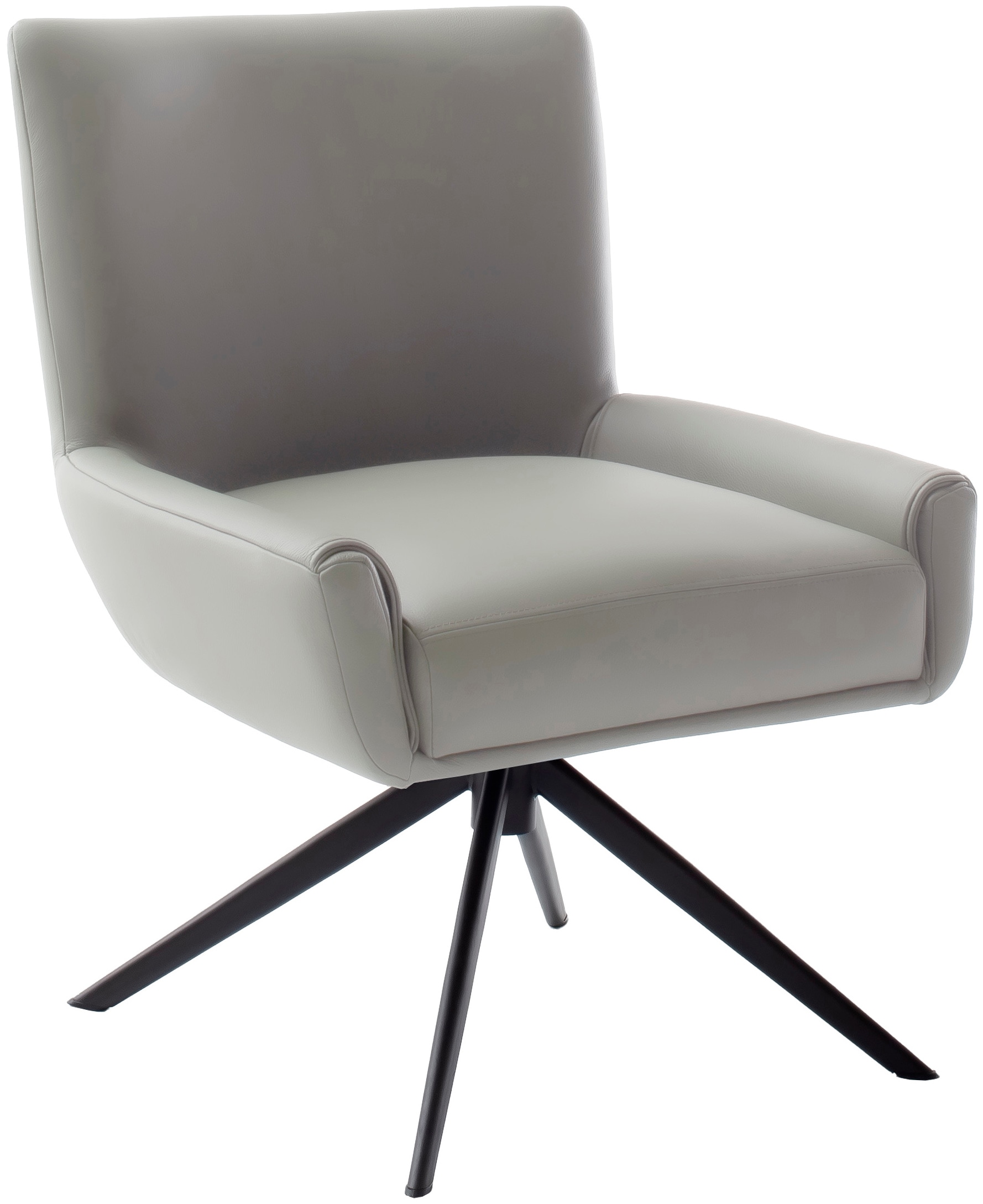 MCA furniture 4-Fussstuhl »WILSON Esszimmerstuhl, Armlehnstuhl, Polsterstuhl, modern«, (Set), 1 St., Leder, Stuhl, Armlehnenstuhl, drehbar, Taschenfederkern, belastbar 160 kg,XXL