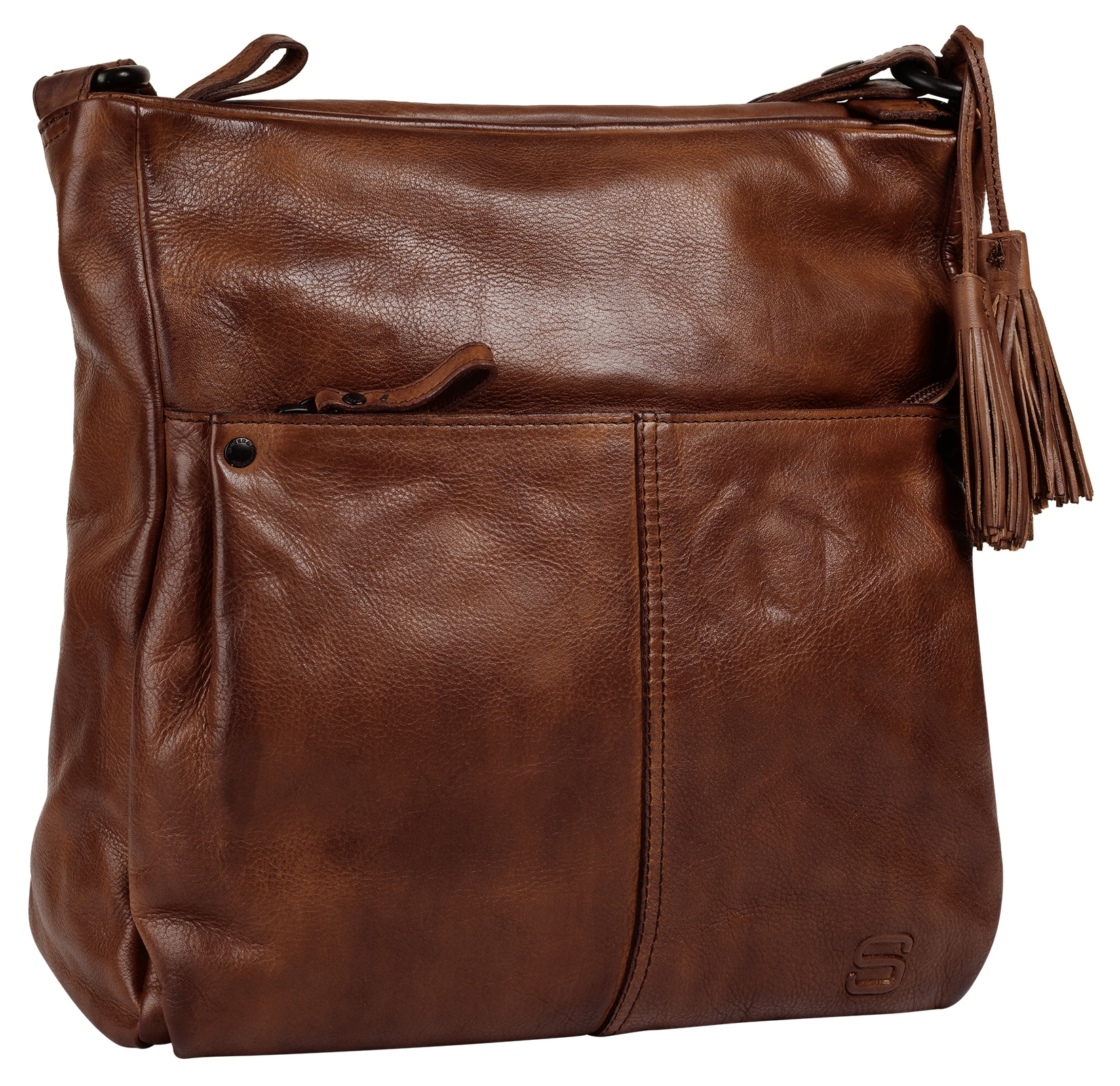Spikes & Sparrow Umhängetasche »SPIKES & SPARROW Damen echt Leder« echt Leder