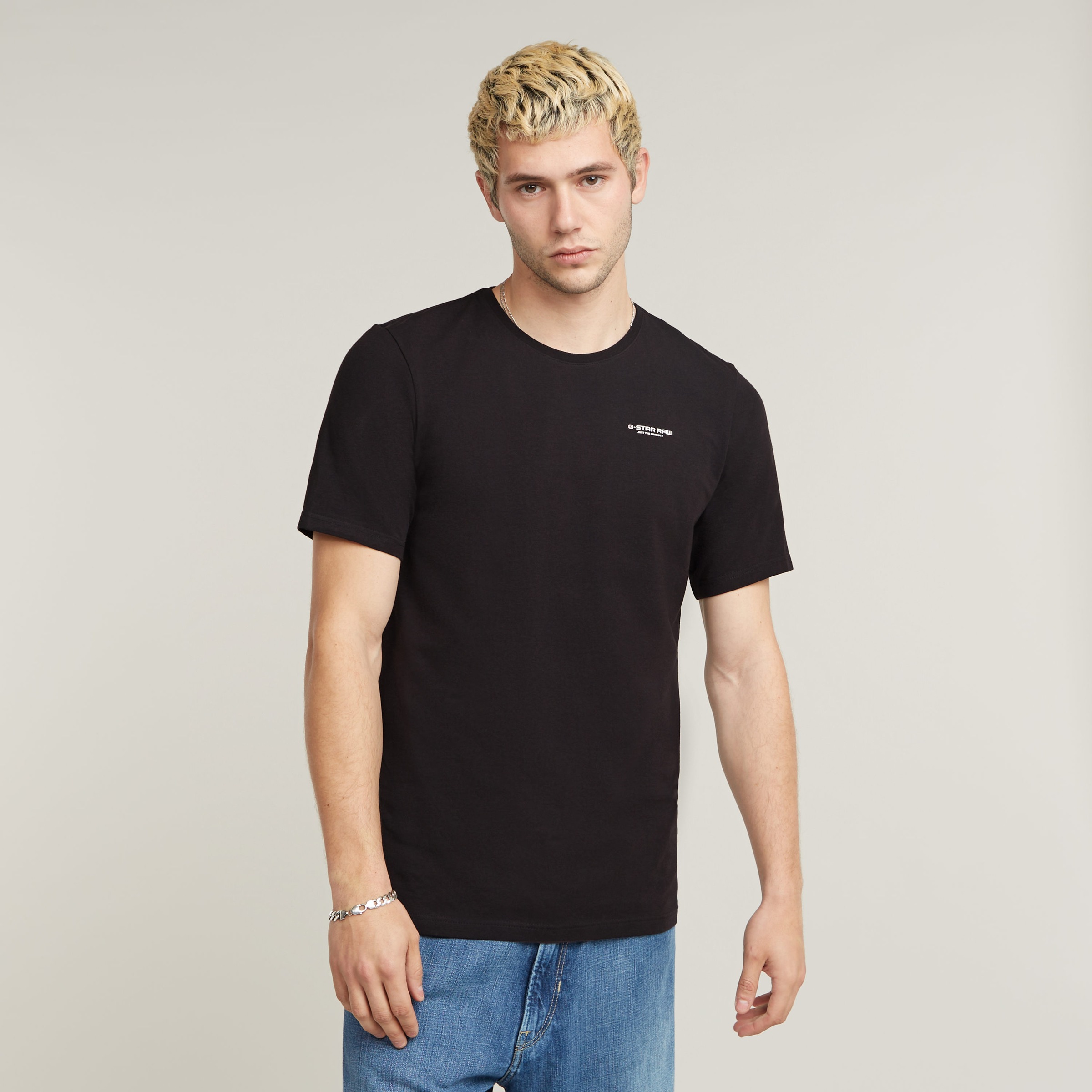 Image of G-STAR T-Shirt "Slim Base" mit Rundhals, Baumwollmix