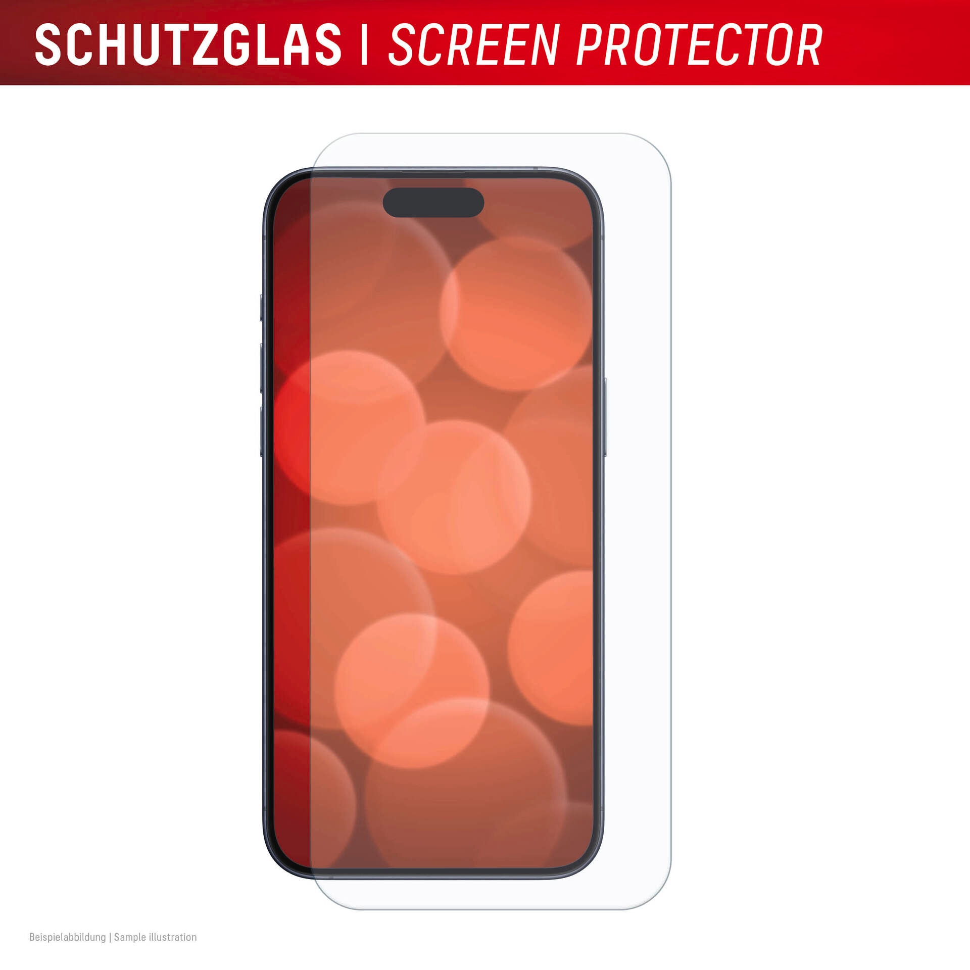 Displex Displayschutzglas »Real Glass Screen Protection + Case«, für Apple iPhone 16, Displayschutzfolie, Schutzfolie, Bildschirmschutz, kratz- & stossfest