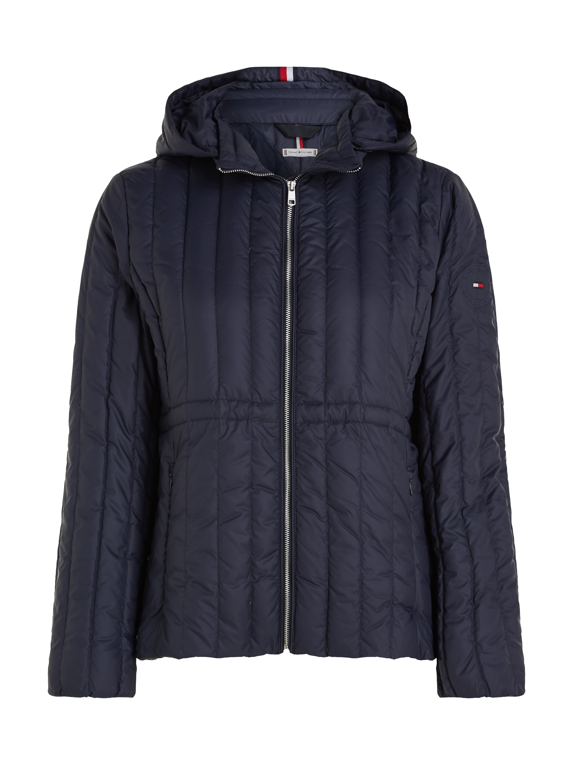 Tommy Hilfiger Daunenjacke »FEMININE LW DOWN JACKET«, mit Kapuze, mit Logostickerei