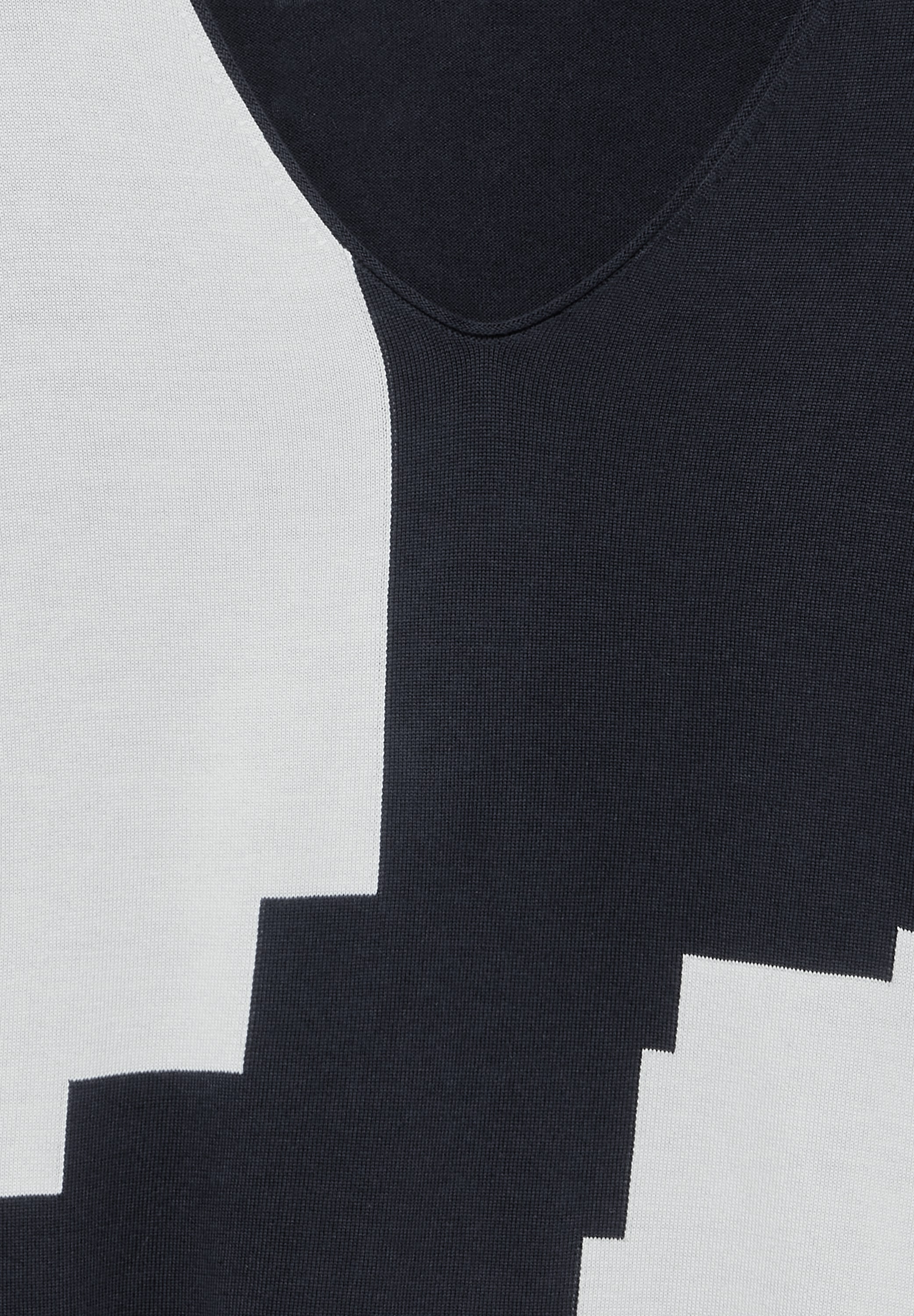 Cecil Strickpullover, mit gerippten 3/4 Ärmeln und grafischem Muster