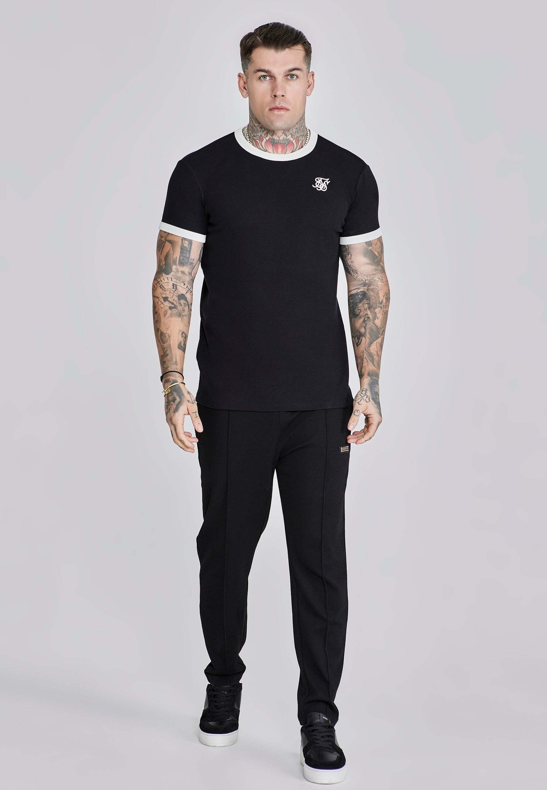 Siksilk T-Shirt »Siksilk T-Shirt Ribbed Ringer T-Shirt«