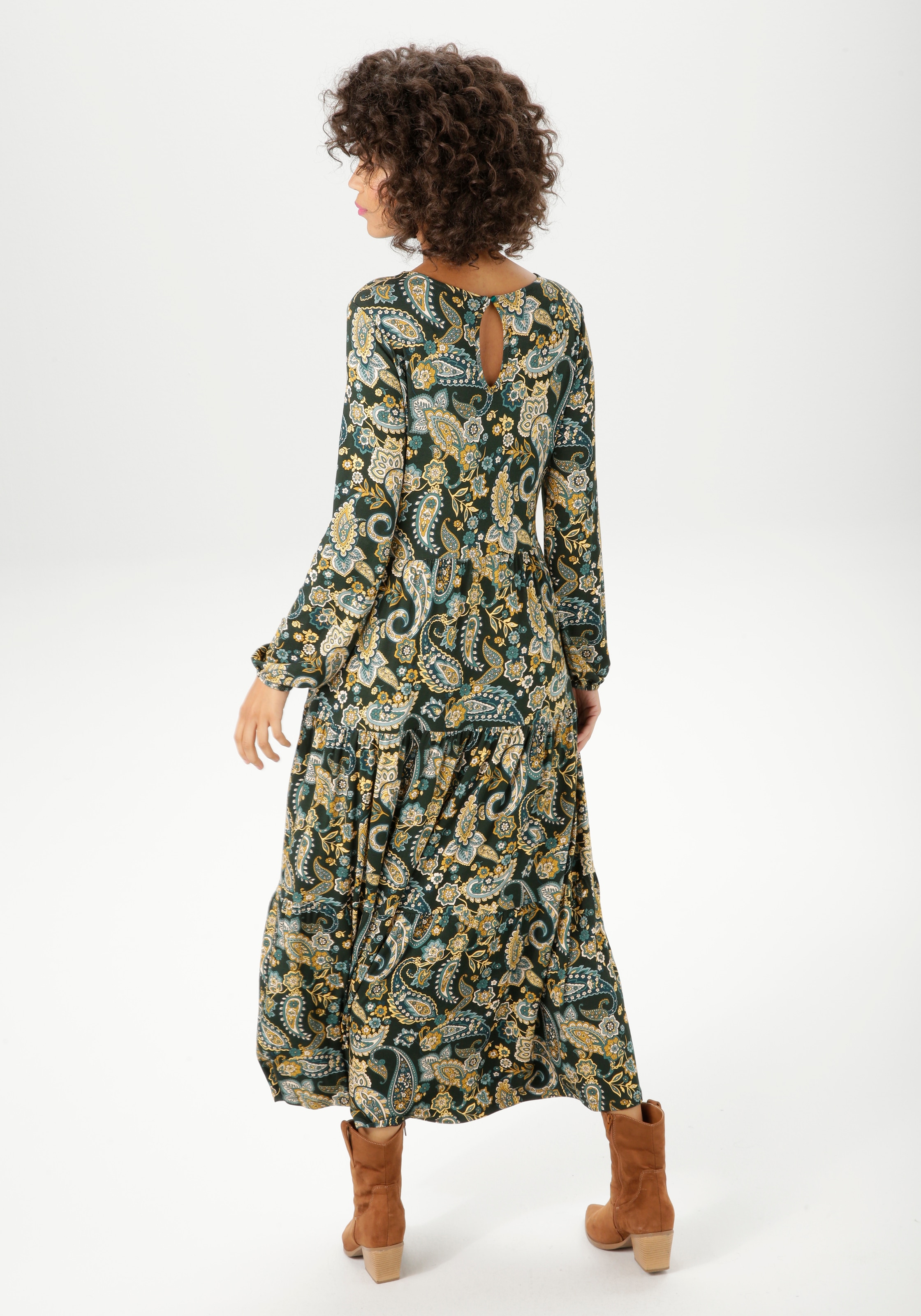 Aniston CASUAL Jerseykleid, mit farbharmonischem Paisley-Muster - NEUE KOLLEKTION