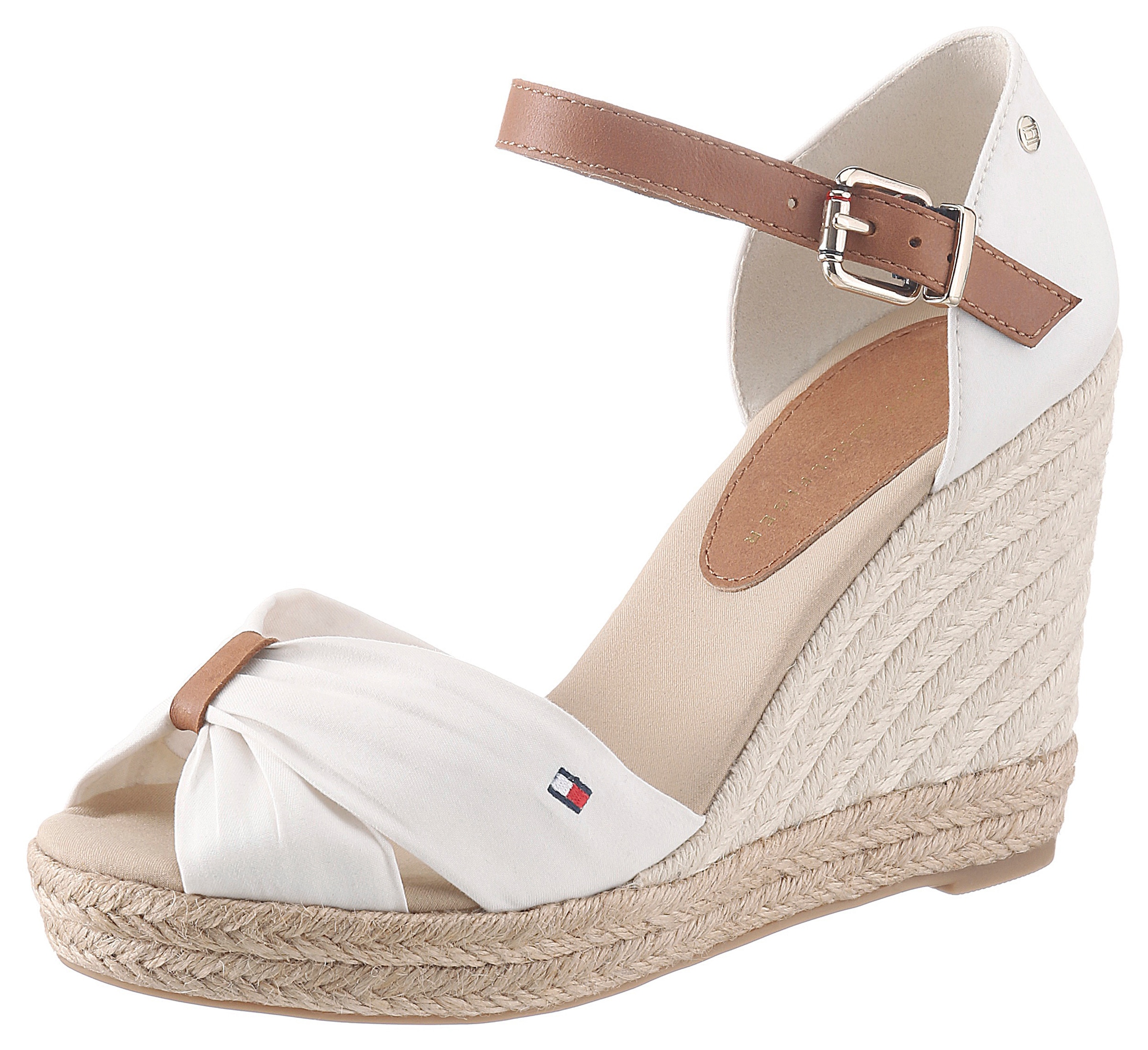 Image of Tommy Hilfiger High-Heel-Sandalette »BASIC OPENED TOE HIGH WEDGE«, mit dezenter Flagstickerei bei Ackermann Versand Schweiz