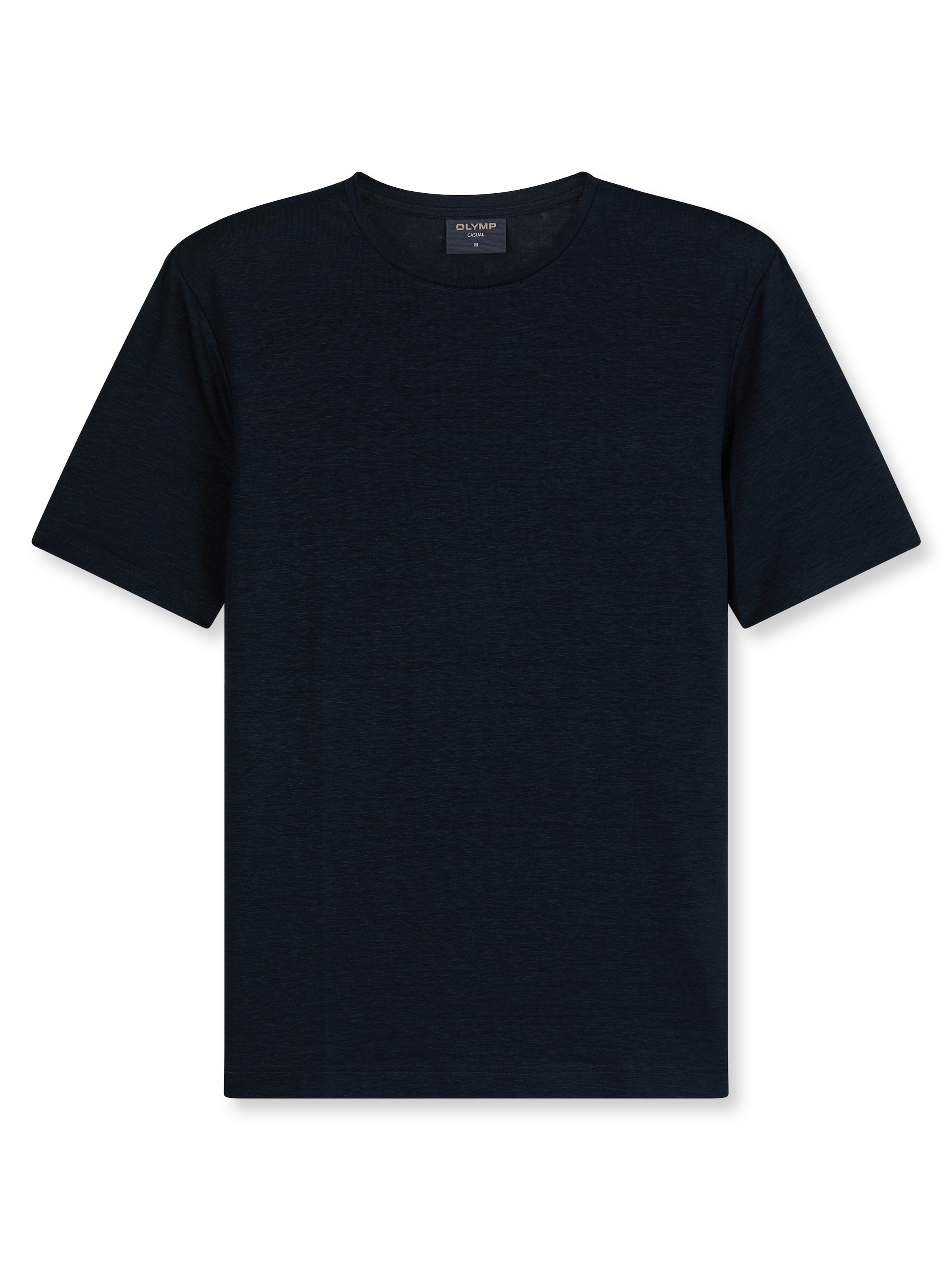 OLYMP Shirt à col rond aus Leinen