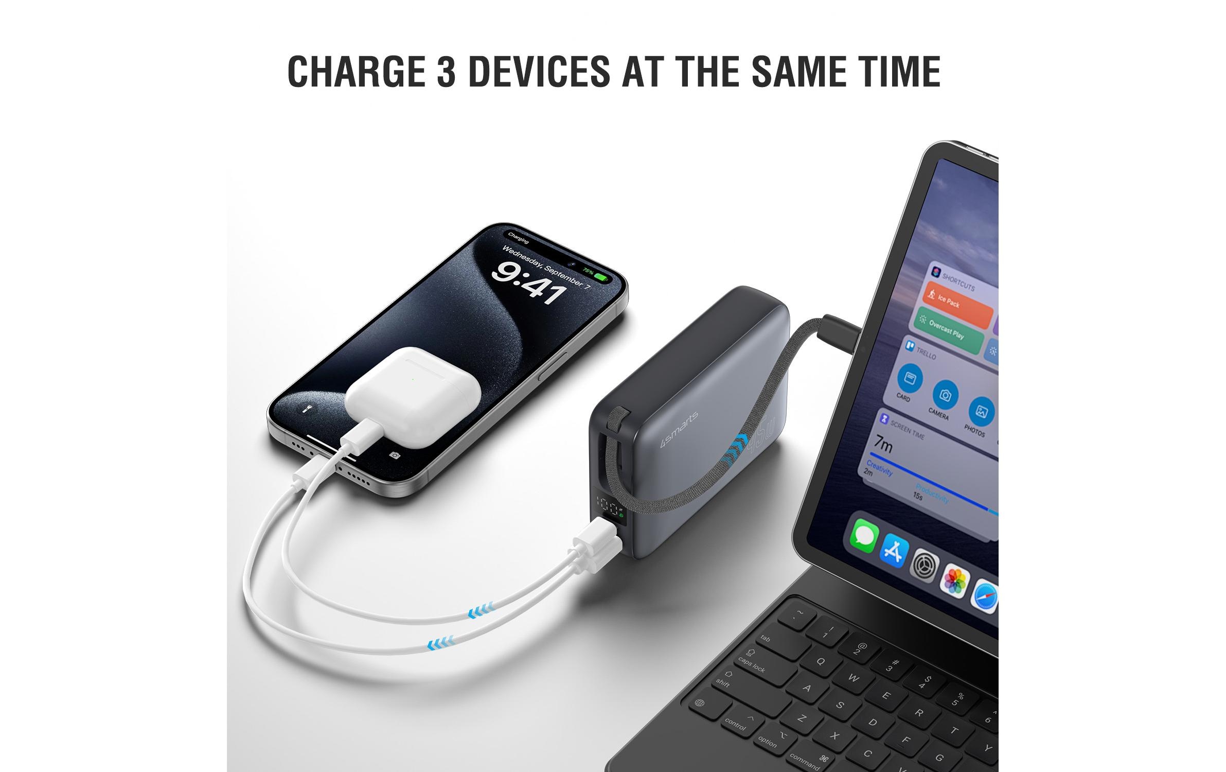 4smarts Powerbank »Enterprise Compact 20000 mAh, spacegrau«