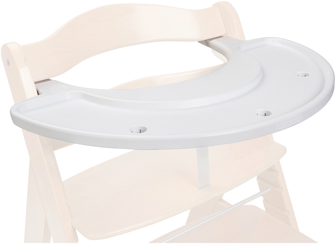 Hauck Plateau de chaise haute »Alpha Play Tray, White« aus recyceltem Material