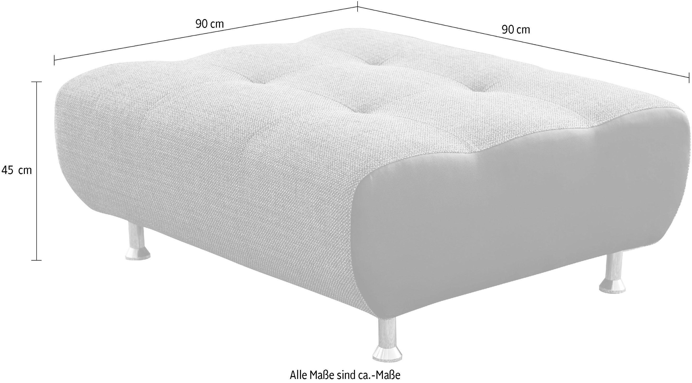 Image of Trendfabrik Hocker, mit Metallfuss, frei im Raum stellbar bei Ackermann Versand Schweiz