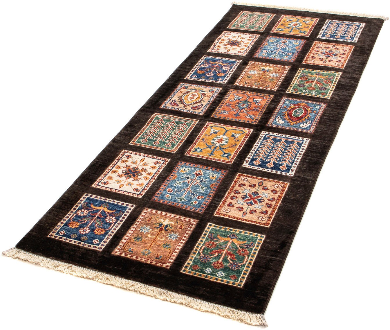 Image of morgenland Orientteppich »Ziegler - 197 x 73 cm - dunkelbraun«, rechteckig, 6 mm Höhe, Wohnzimmer, Handgeknüpft, Einzelstück mit Zertifikat bei Ackermann Versand Schweiz